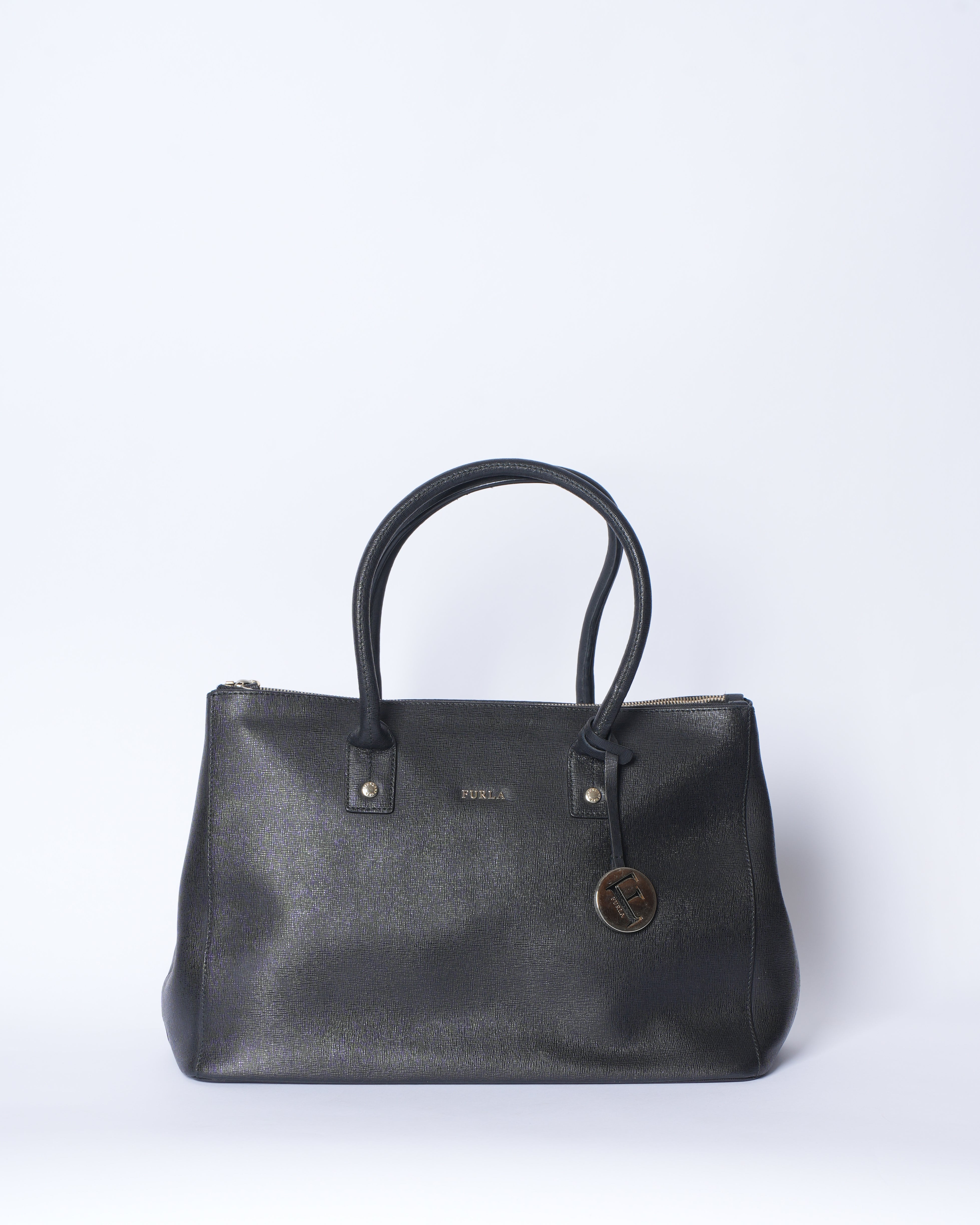 Furla Black Top Handle Bag