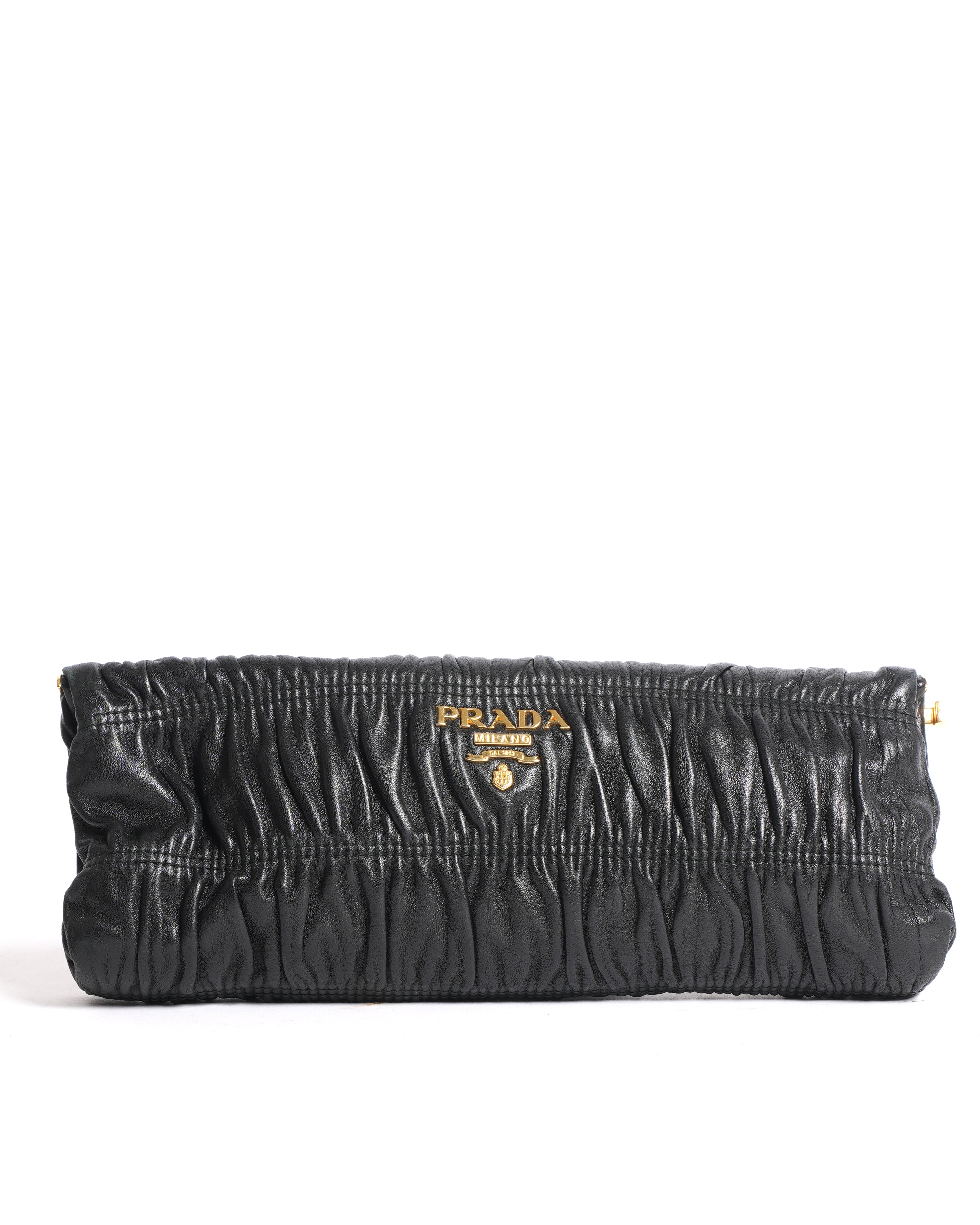 Prada Black FLap Clutch