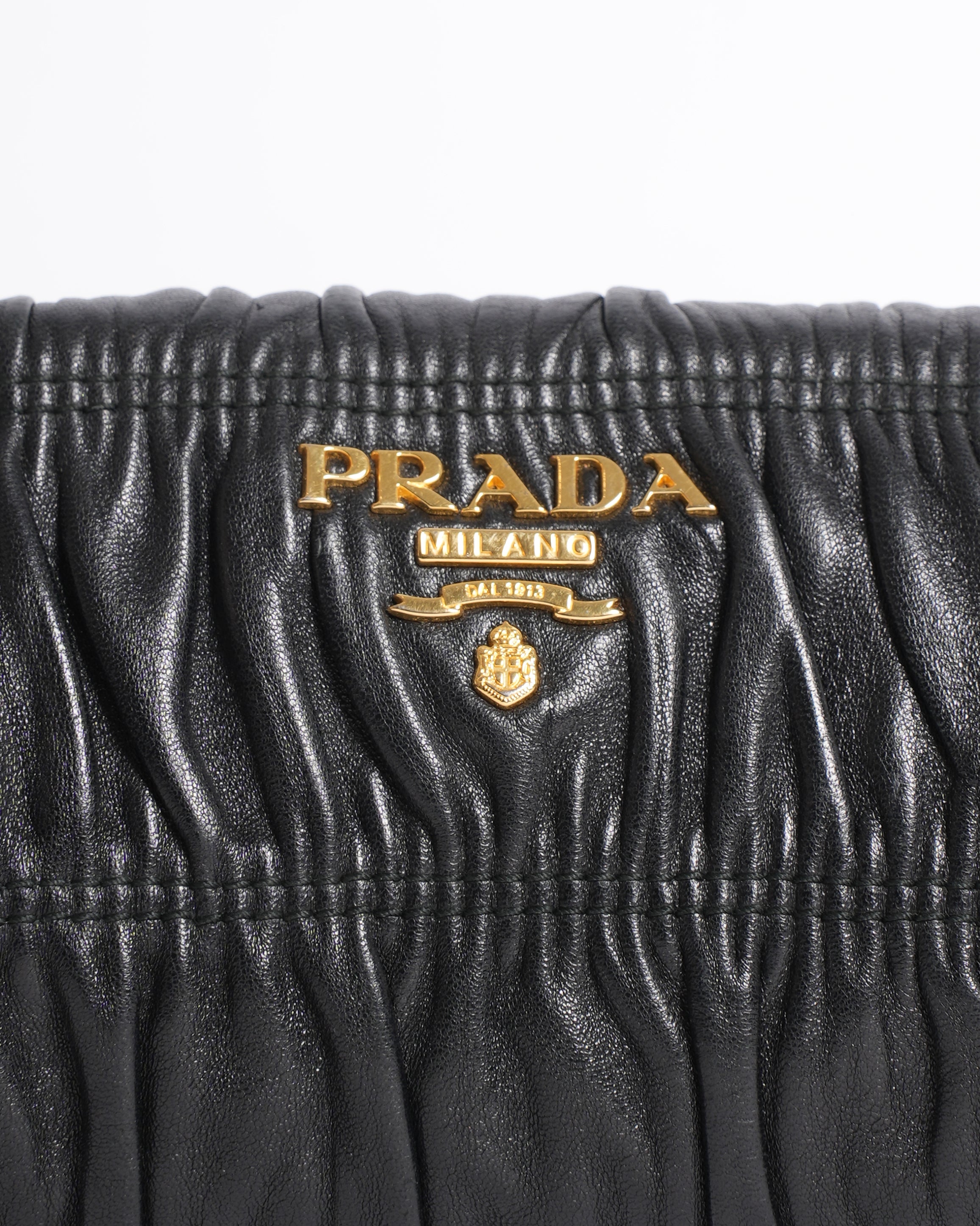 Prada Black FLap Clutch