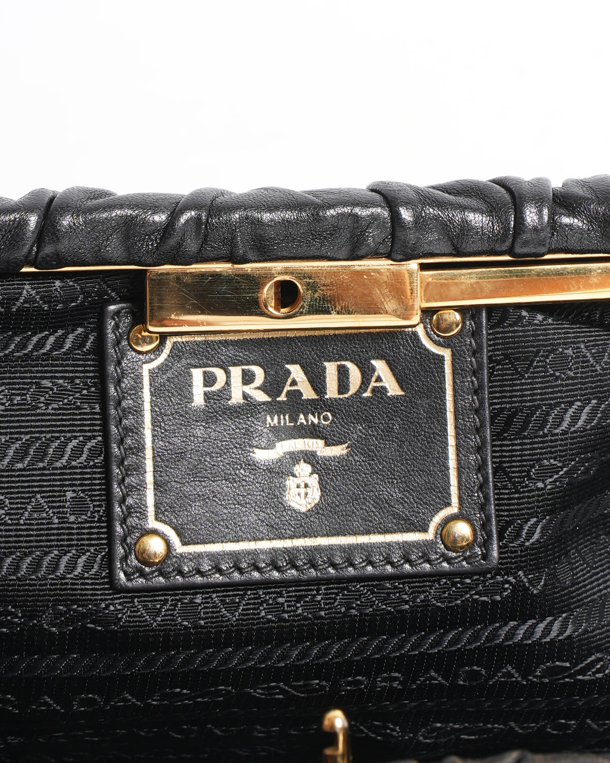 Prada Black FLap Clutch