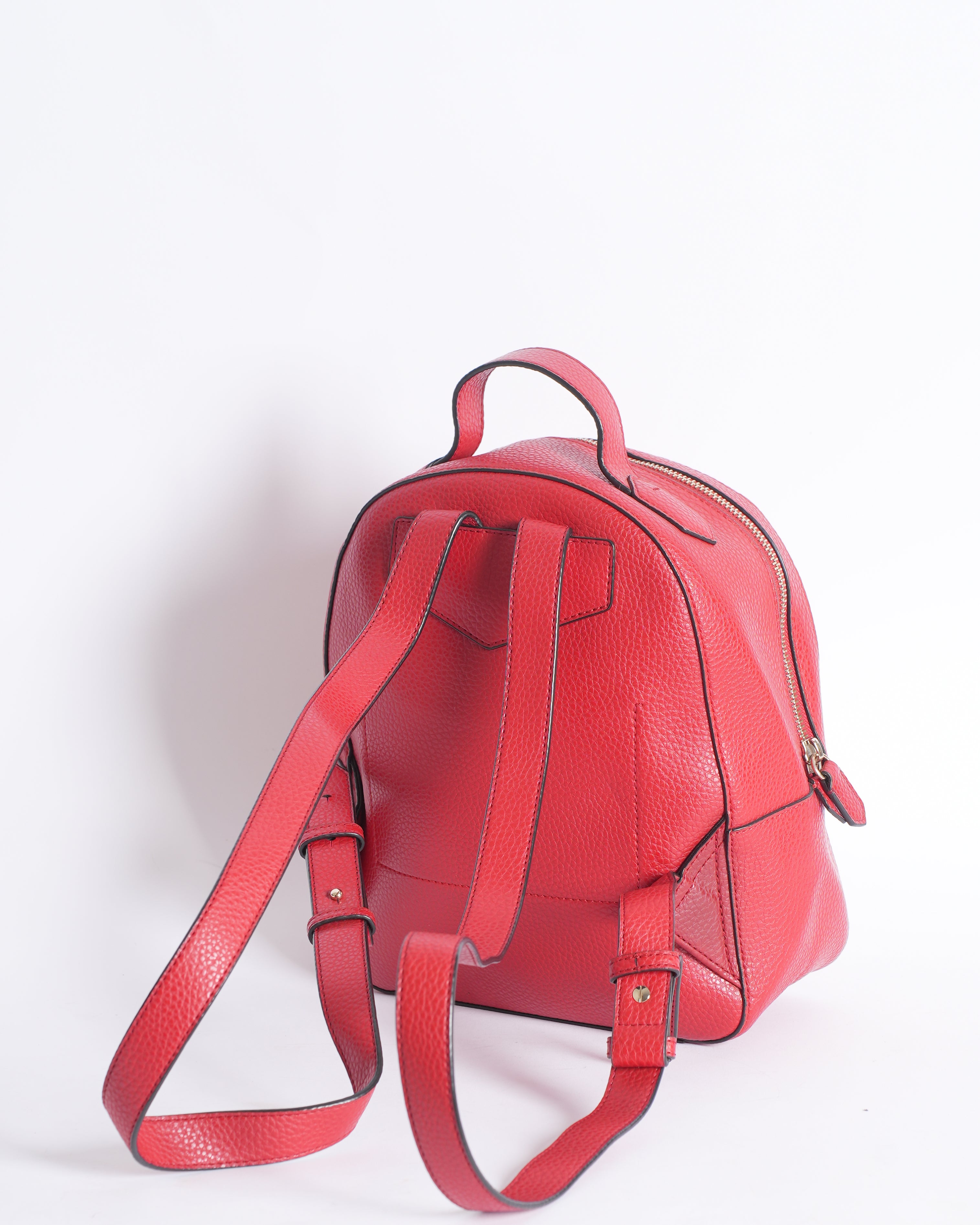 Emporio Armani Red Leather Backpack