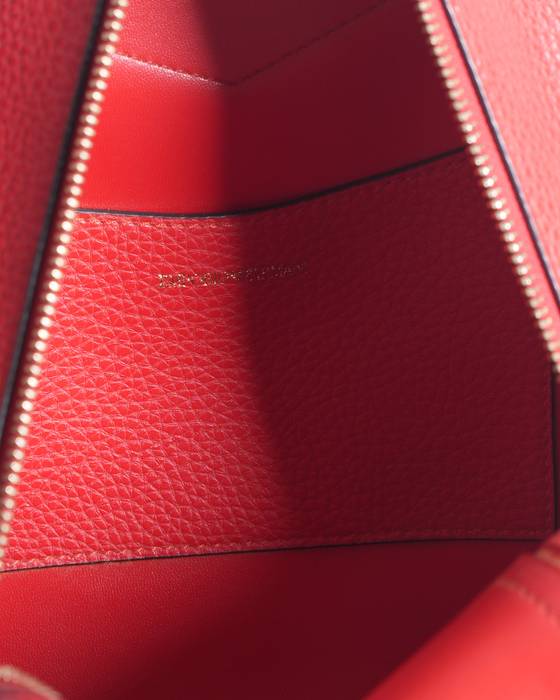 Emporio Armani Red Leather Backpack