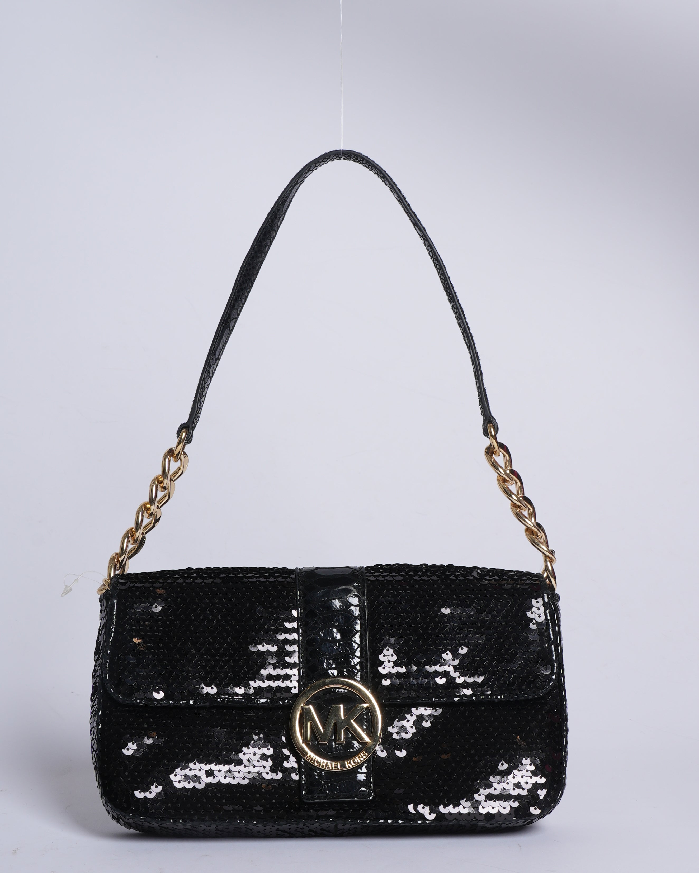 MK Sequin Black Crossbody