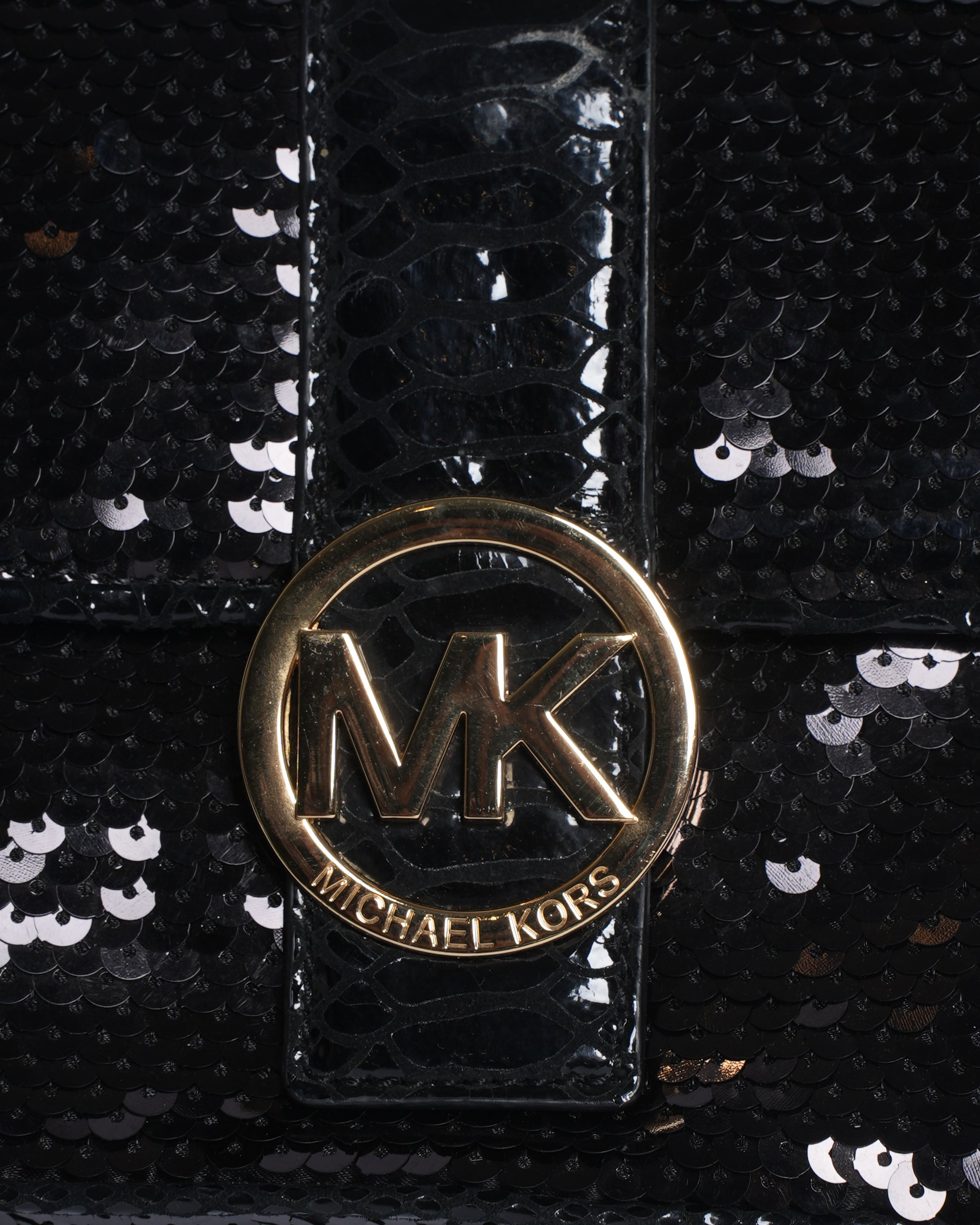 MK Sequin Black Crossbody