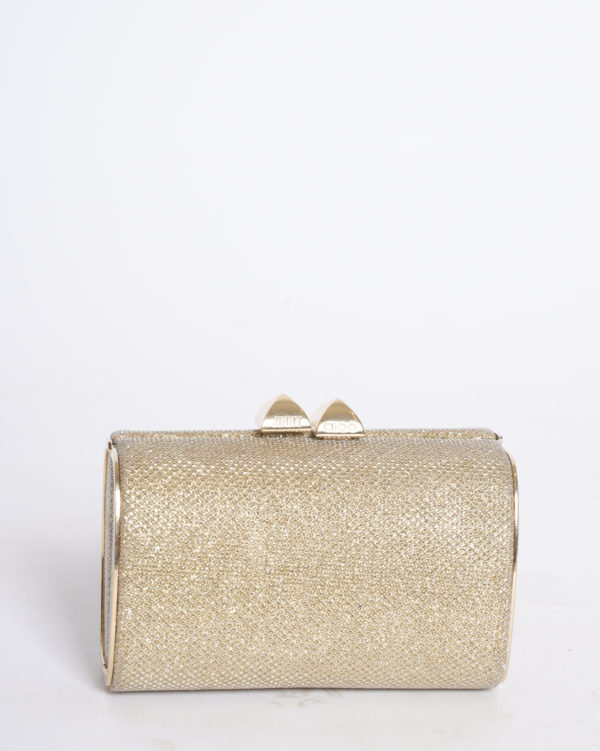 Jimmy Choo metallic small clutch