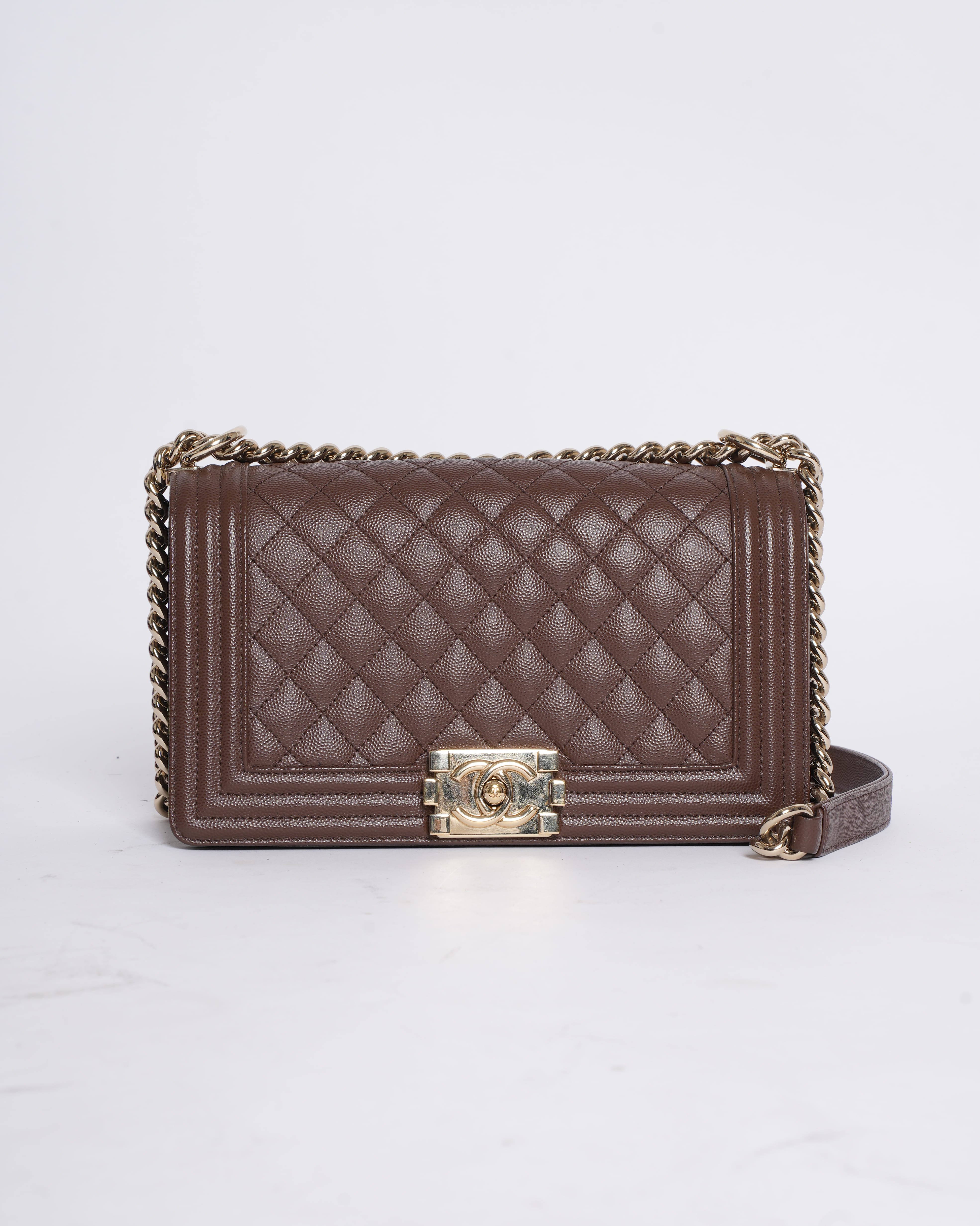 Chanel Medium Boy Bag In Brown