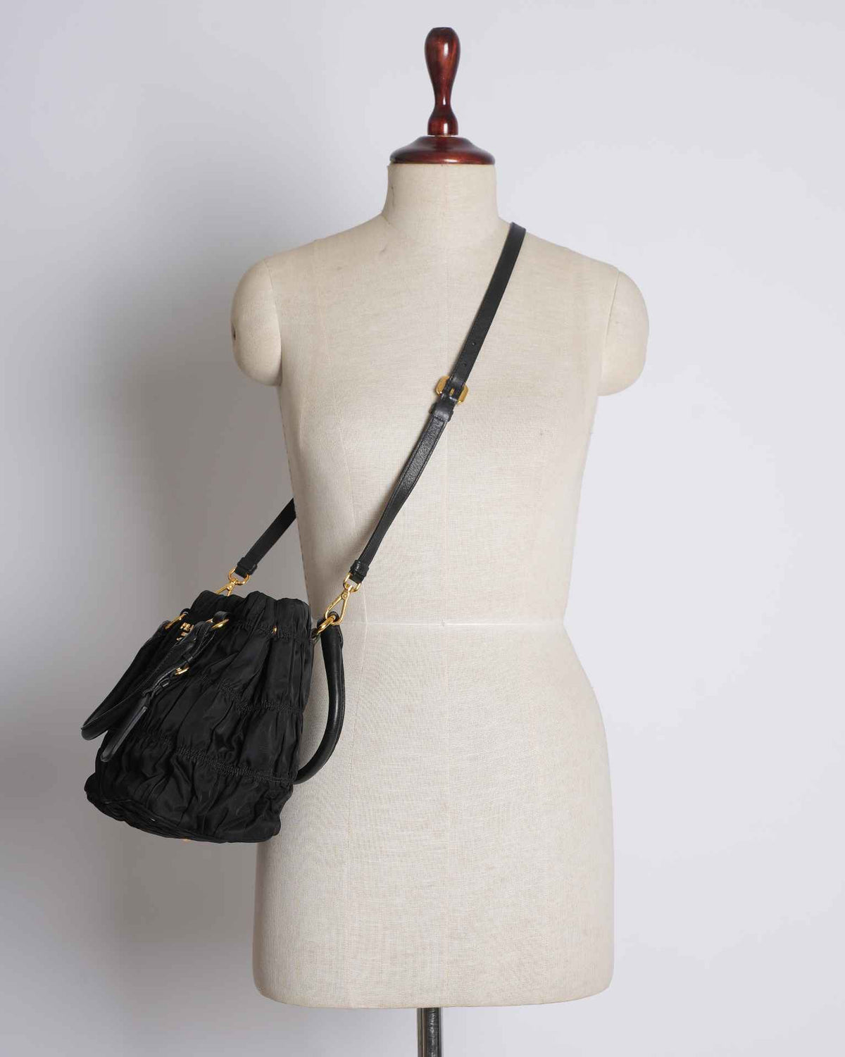 Prada Tessuto Gaufre Nylon Nero Black Shoulder Bag