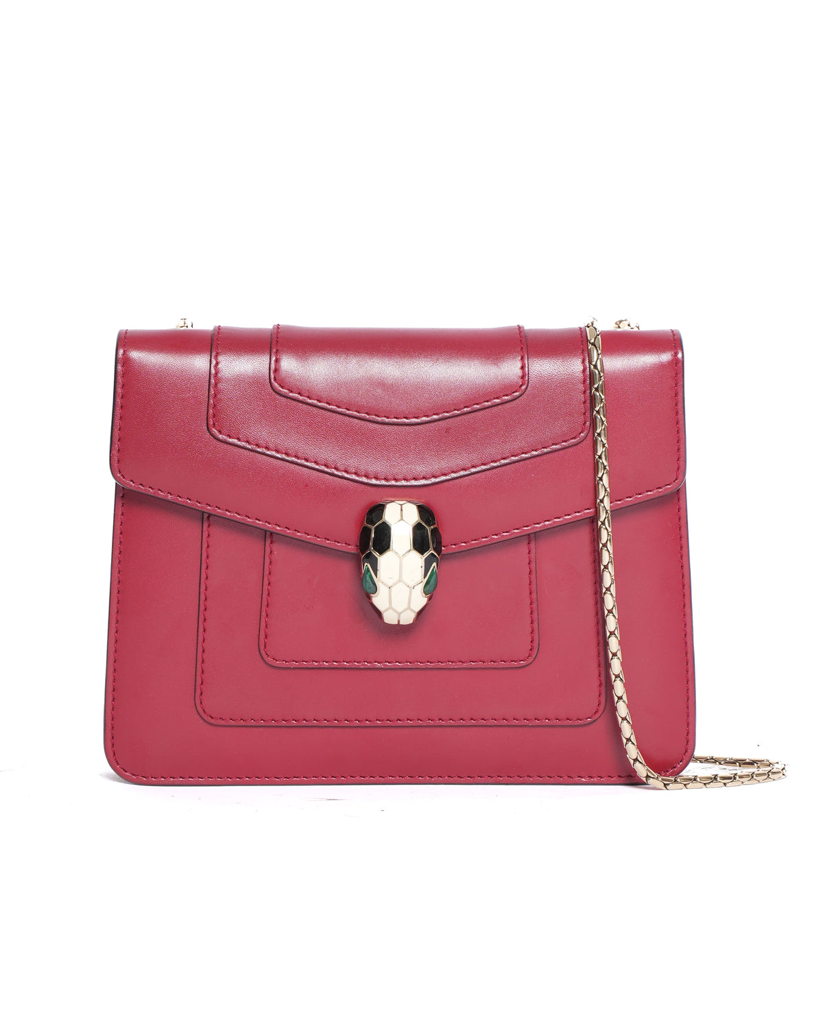 Bvlgari Serpenti Shoulder Bag in Red