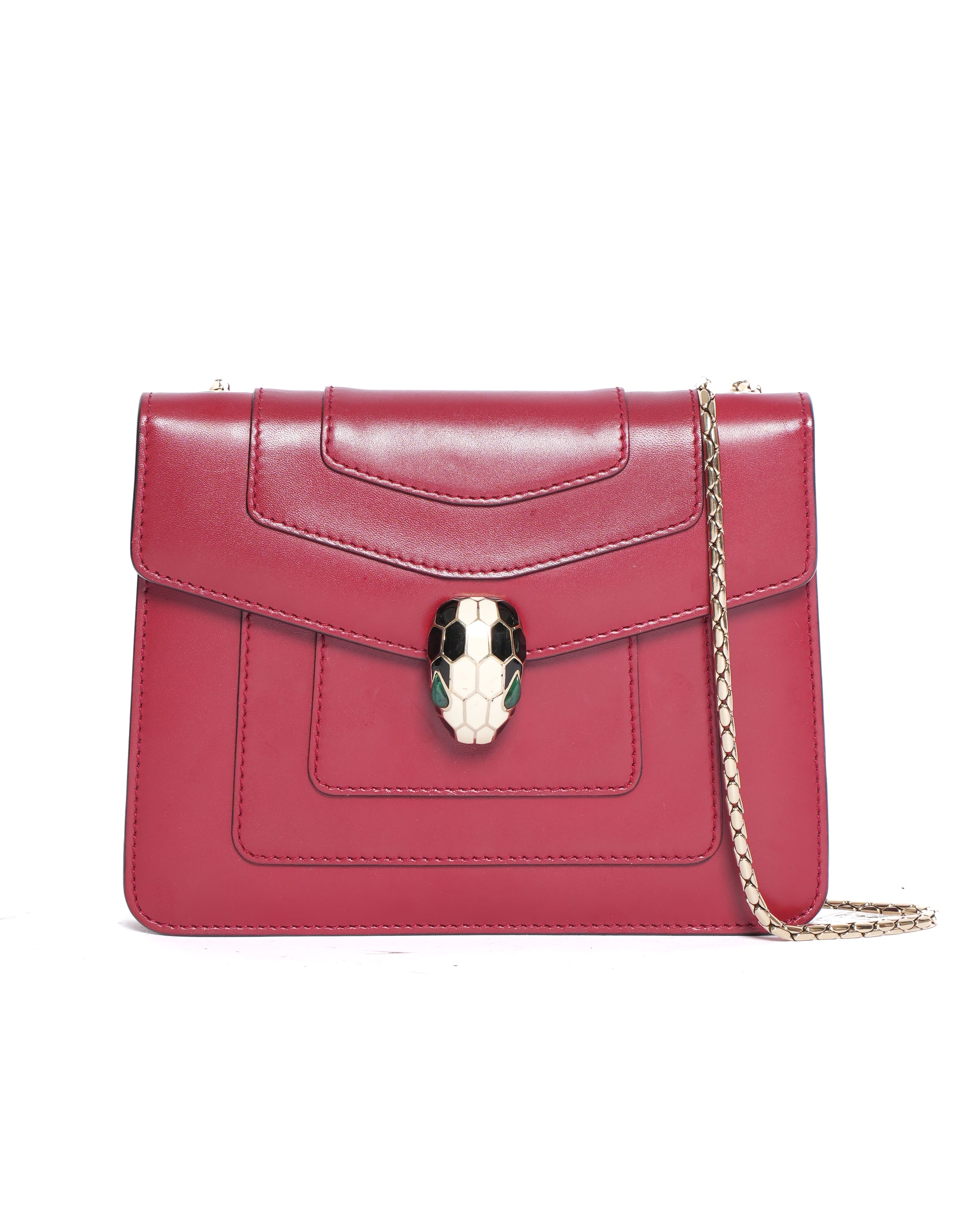 Bulgari Serpenti Shoulder Bag in Red