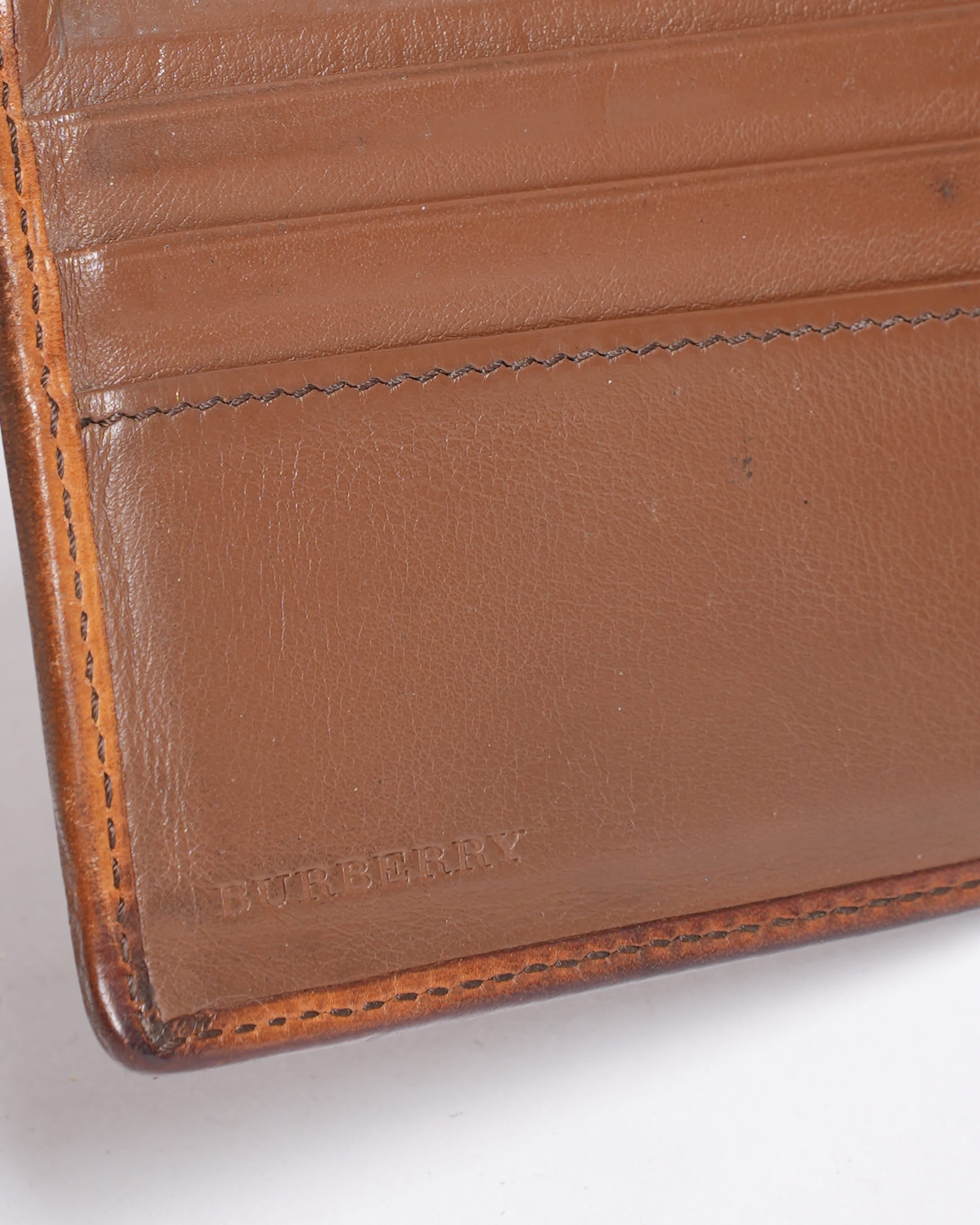 Burberry bifold checkered canvas wallet