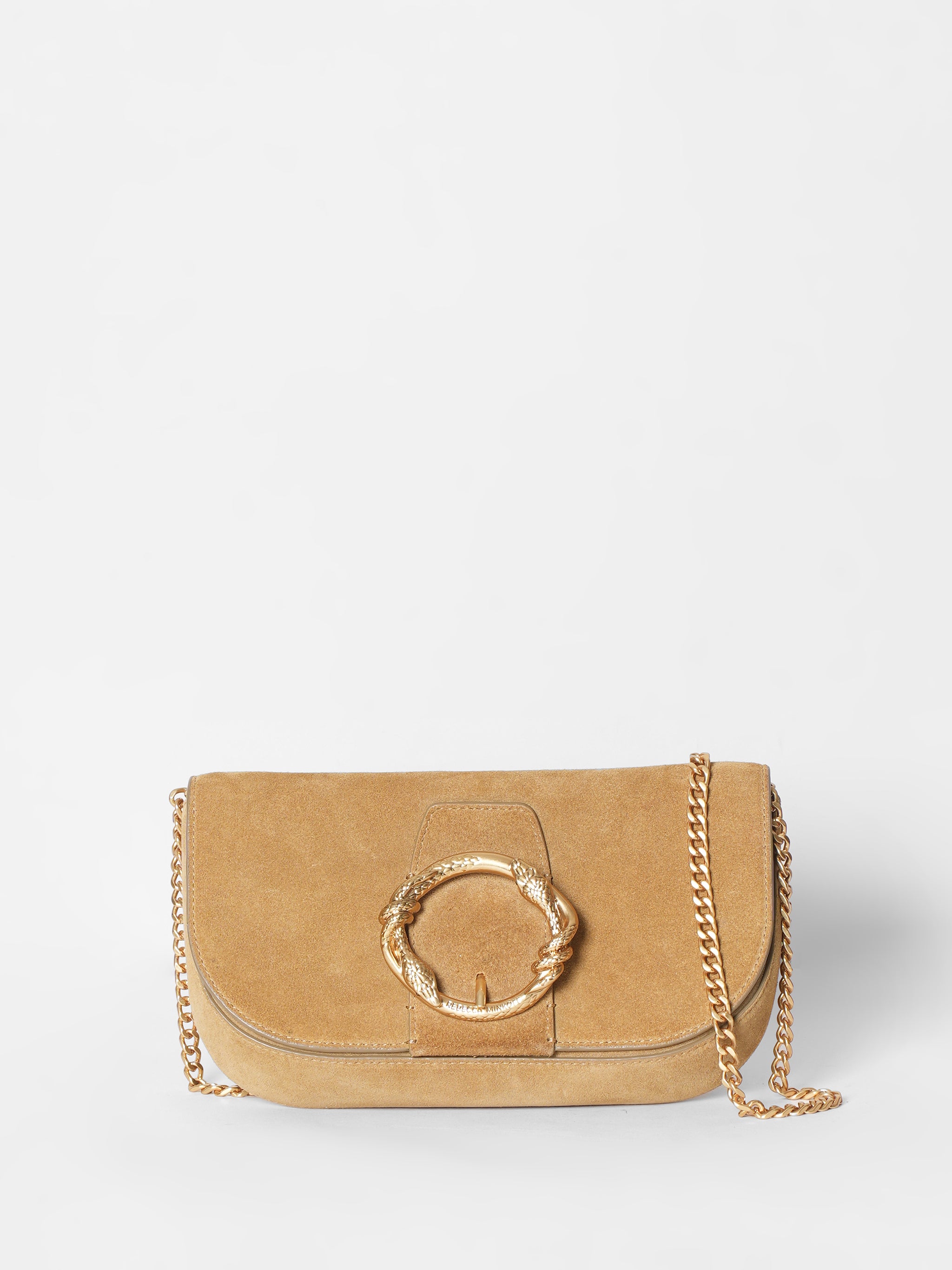 Rebbaca Minkoff Snake Ring Suede Crossbody Bag