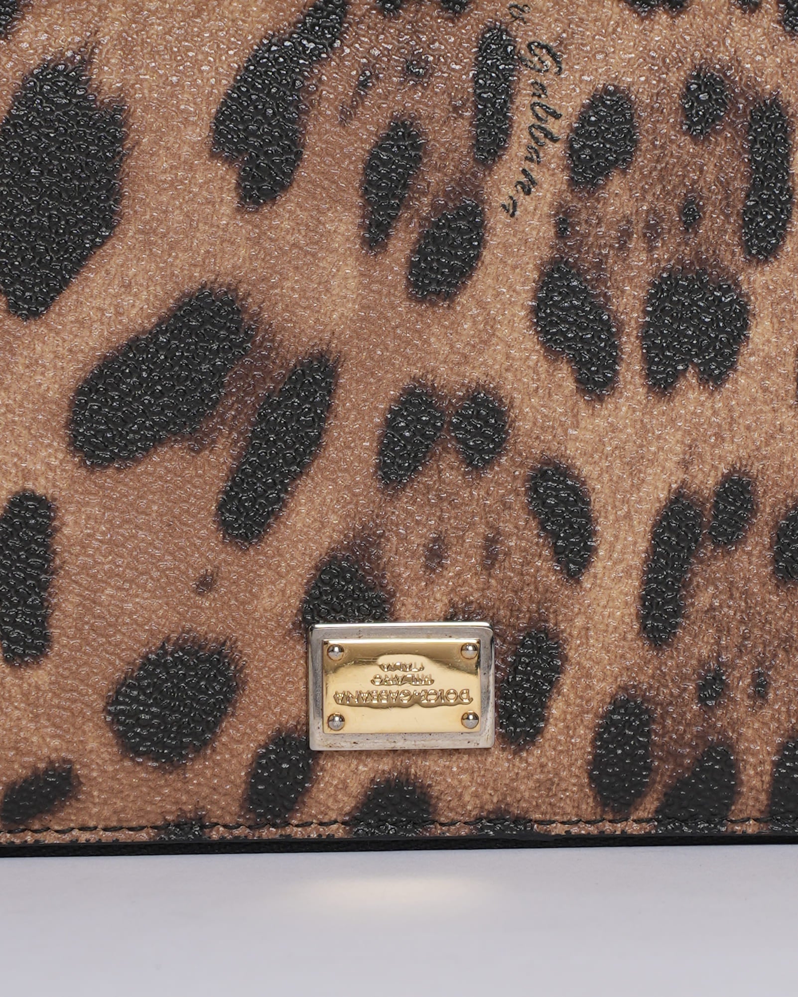 Dolce & Gabbana Leopard Print Coated Canvas Zip-Around Wallet