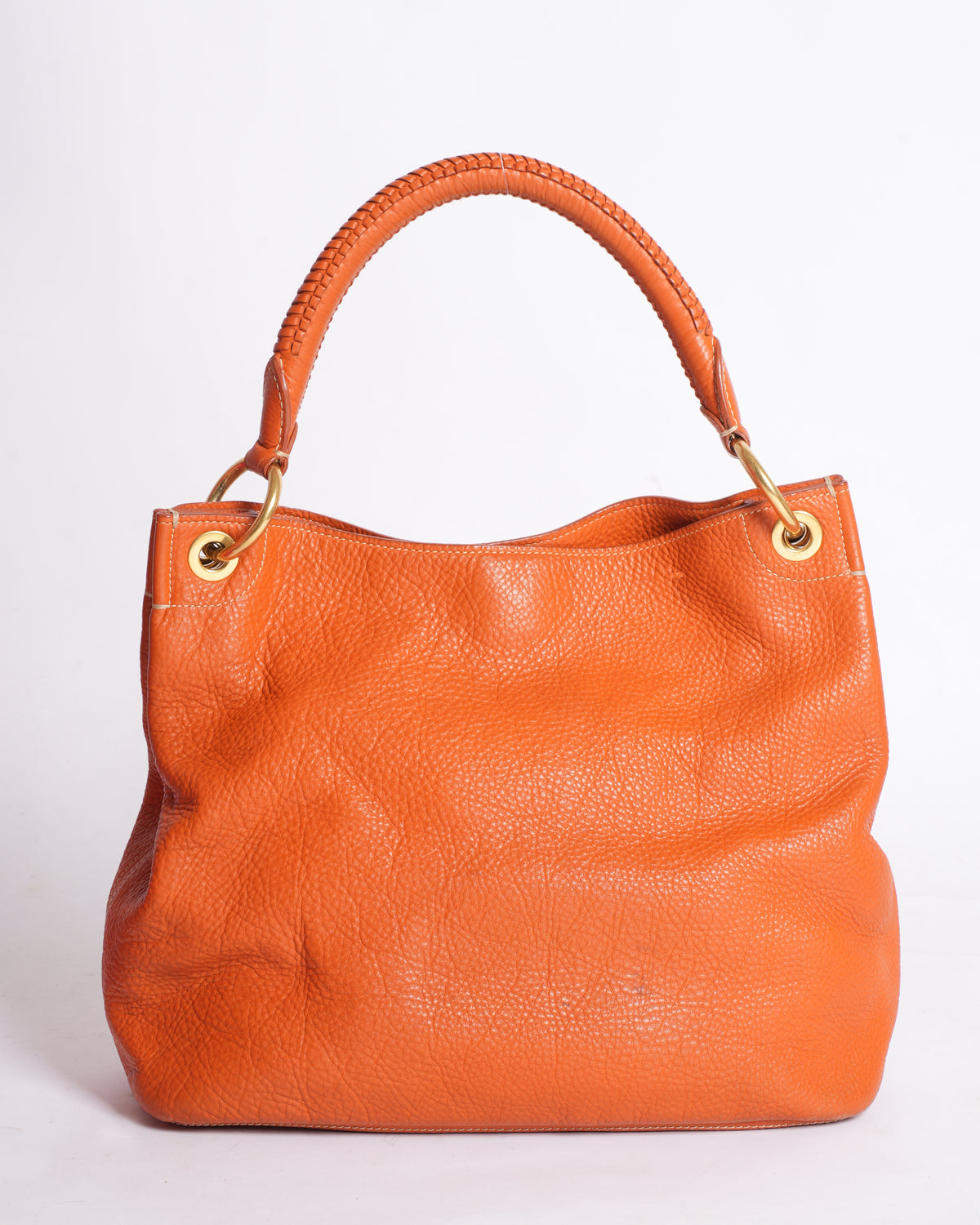 Prada Vitello Daino Orange Shoulder Bag