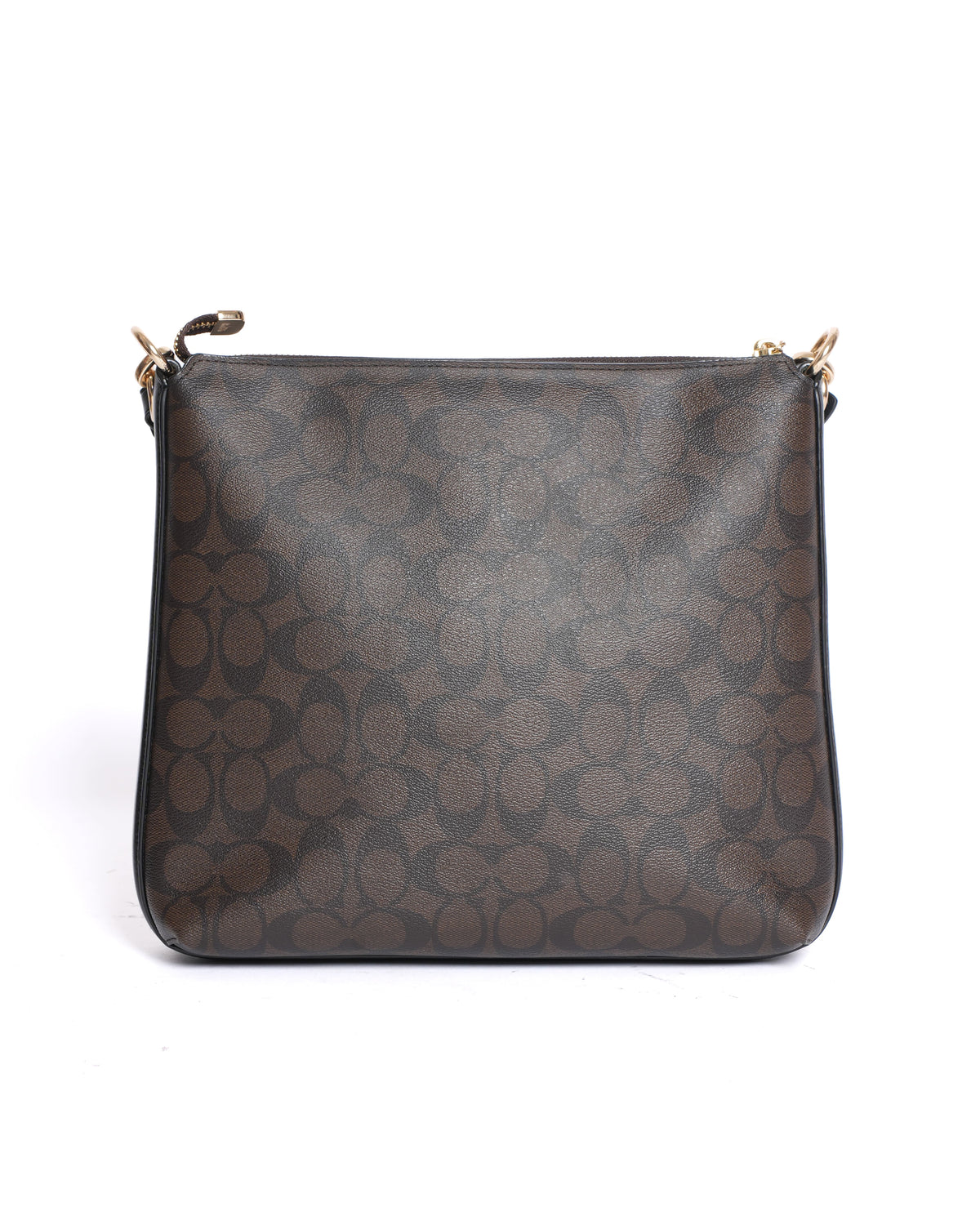 Coach Monogram Crossbody Messenger Bag in Brown