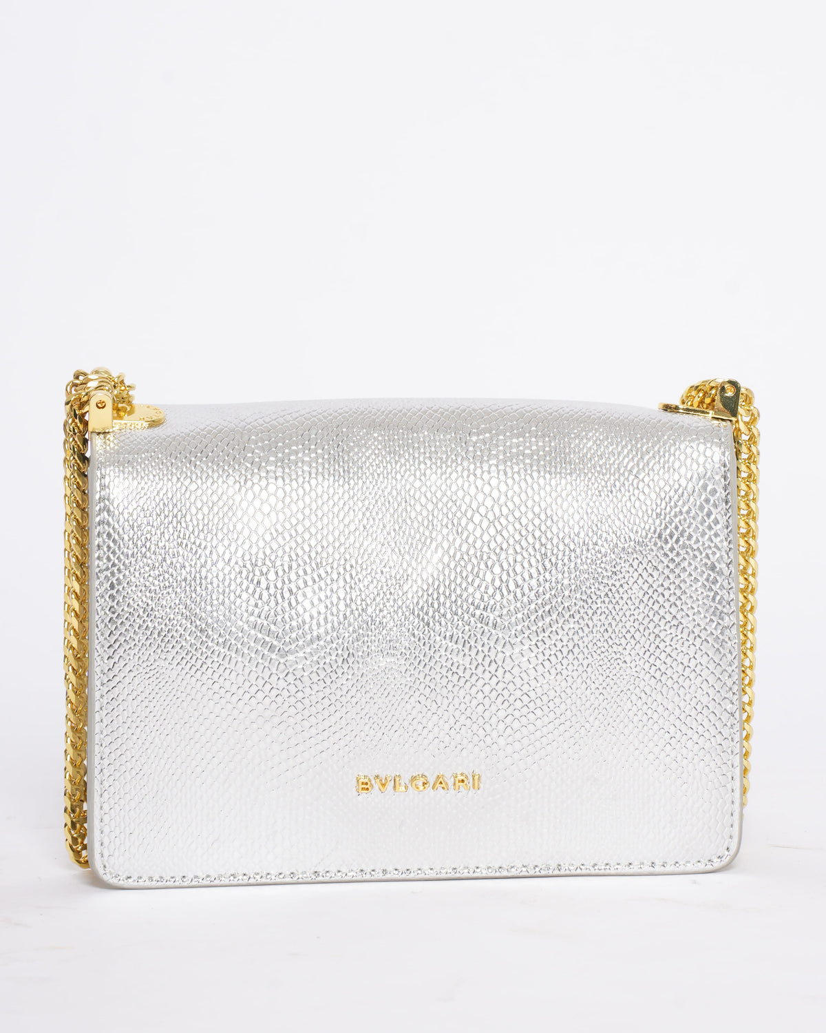 New Bvlgari Serpenti Forever Mini Silver Crossbody Bag