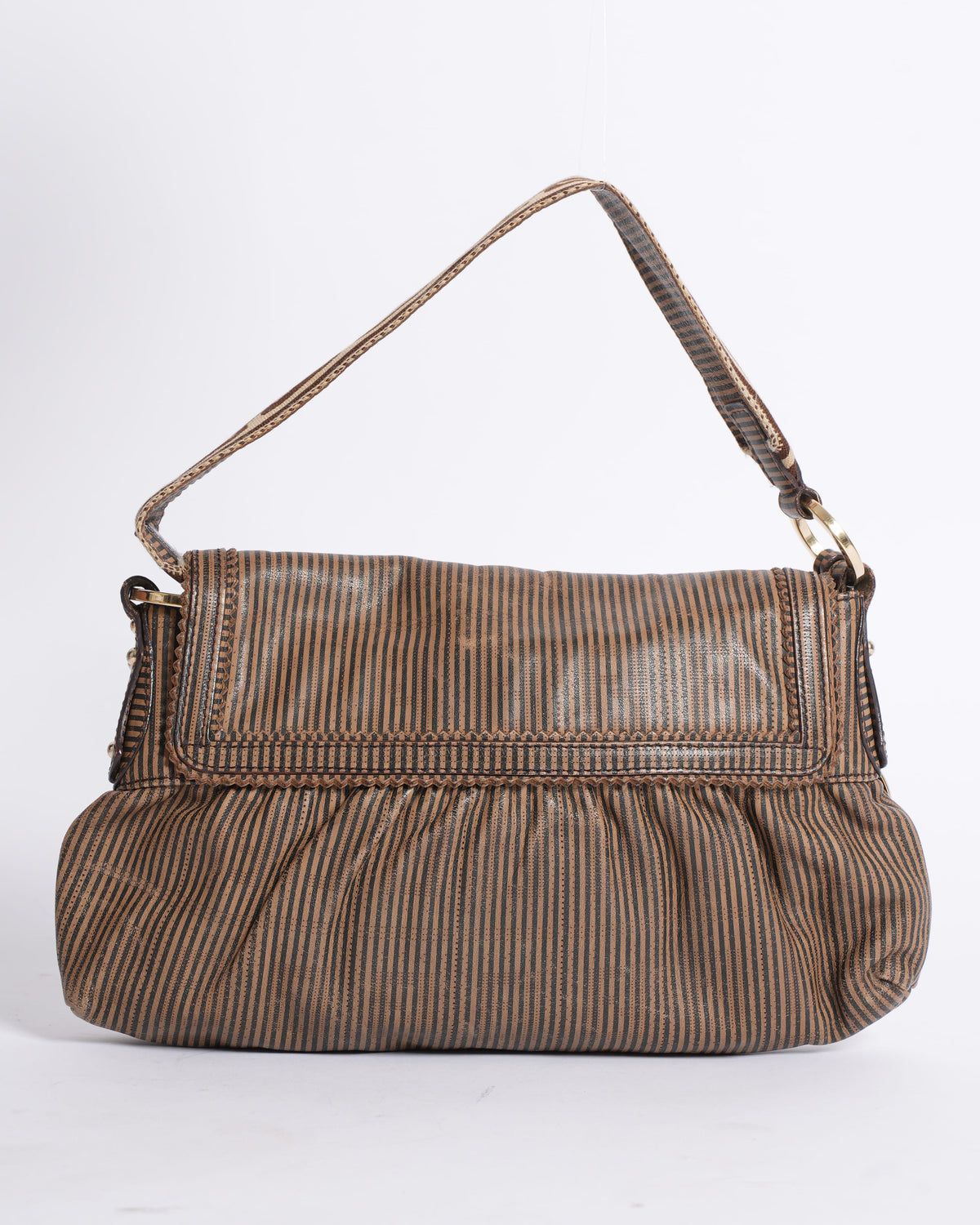 Fendi Mini Striped Chef Shoulder Bag