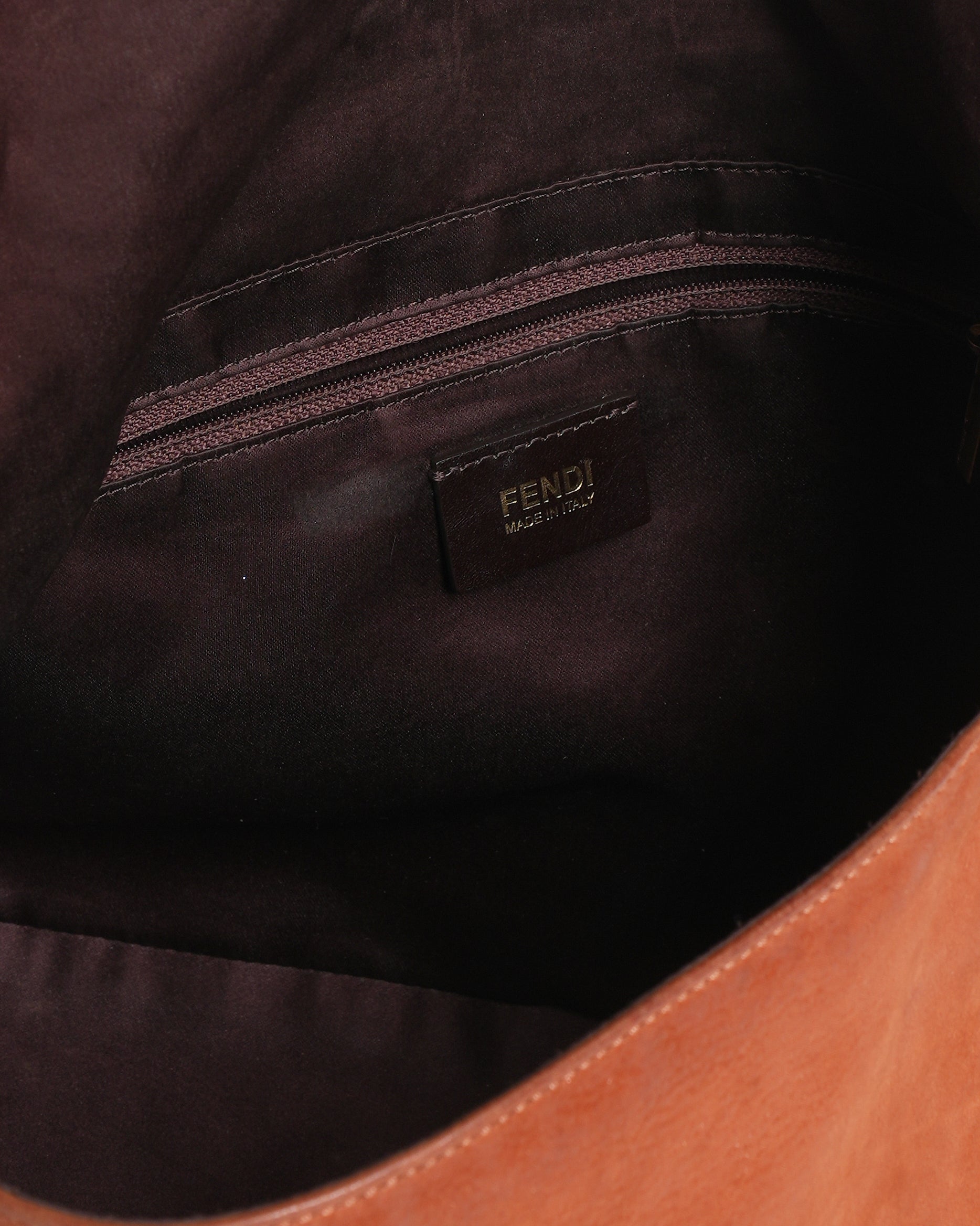 Fendi Brown Leather Mama Baguette