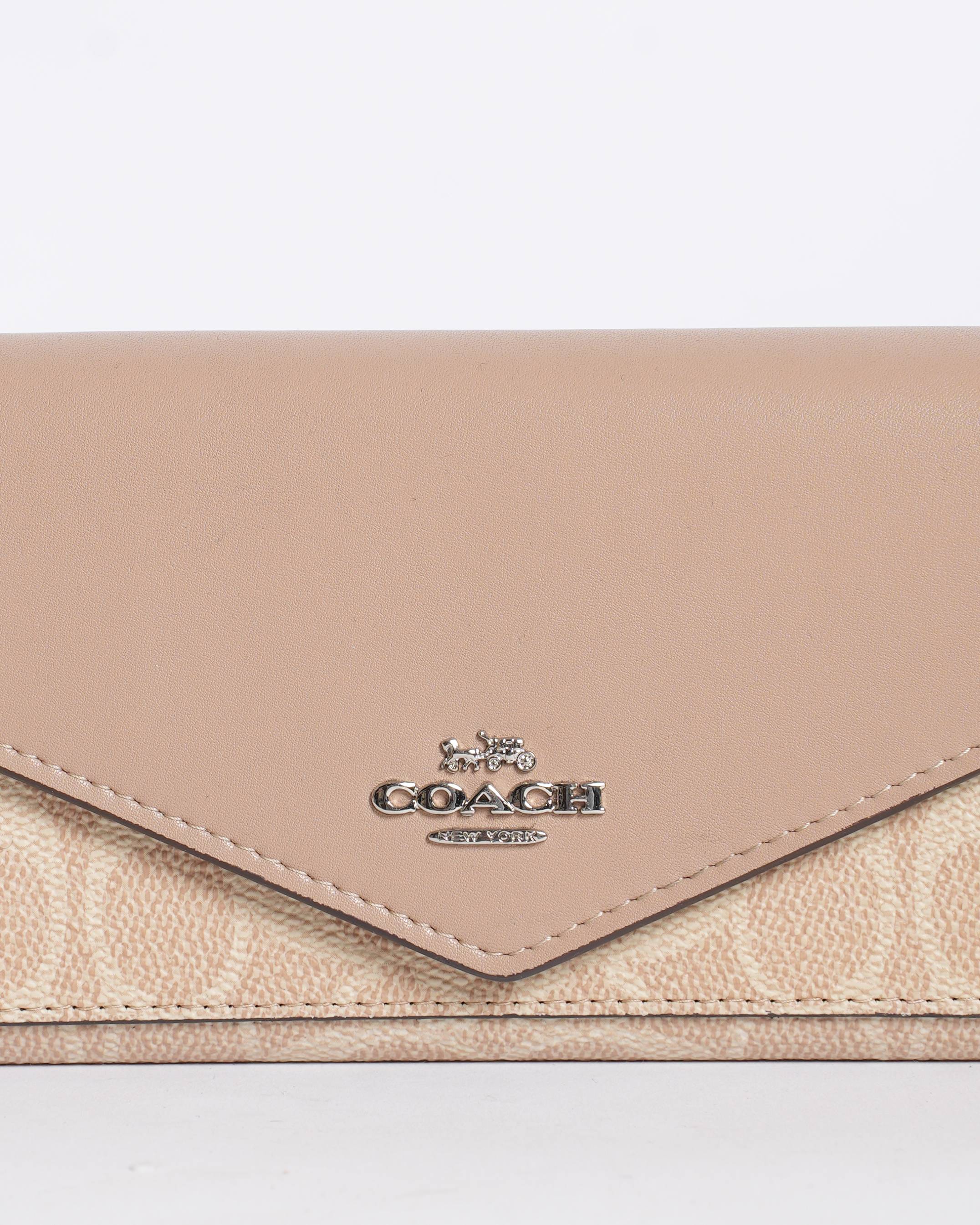 Coach Soft Wallet In Colorblock Signature Canvas