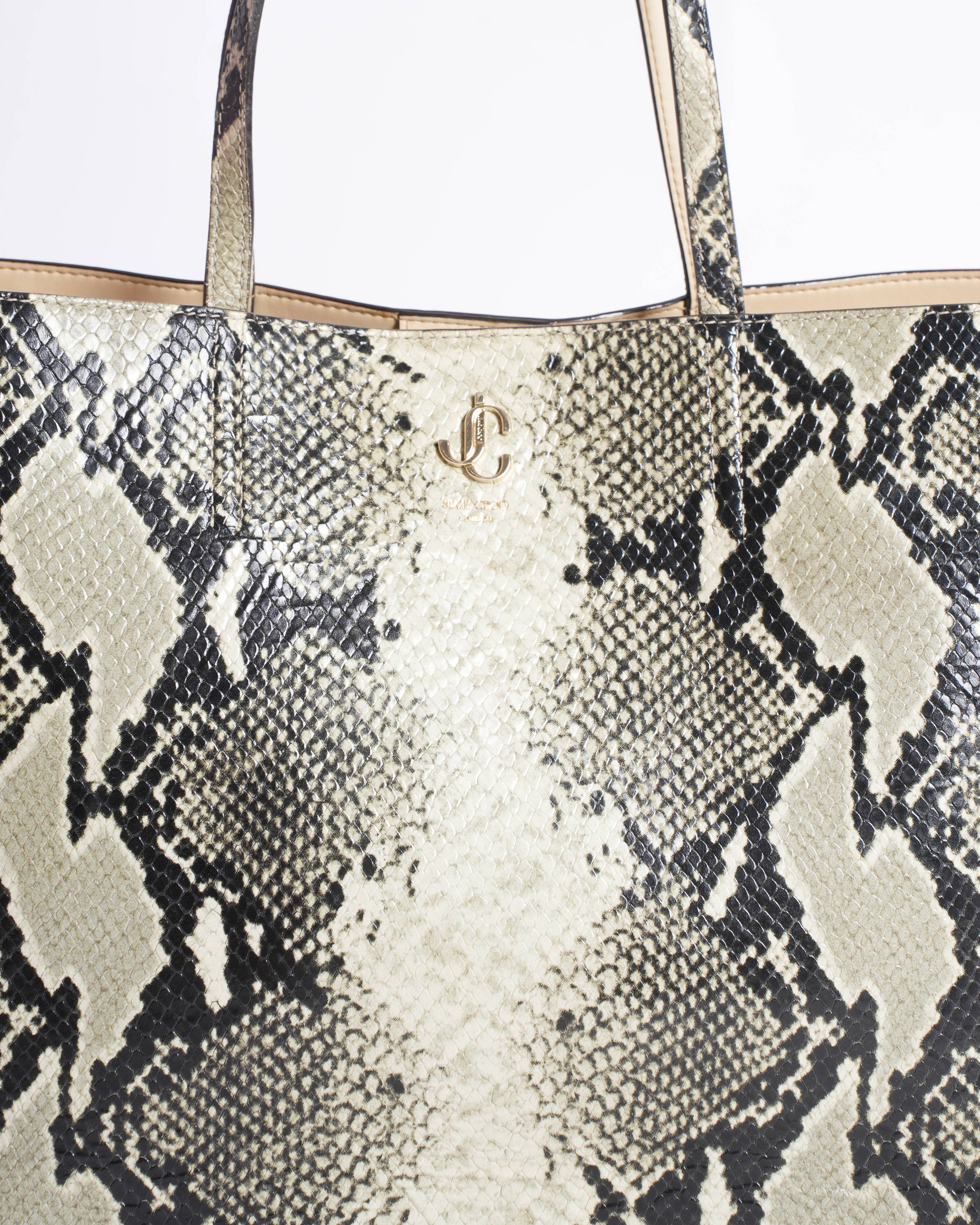 Jimmy choo reptilian large tote bag