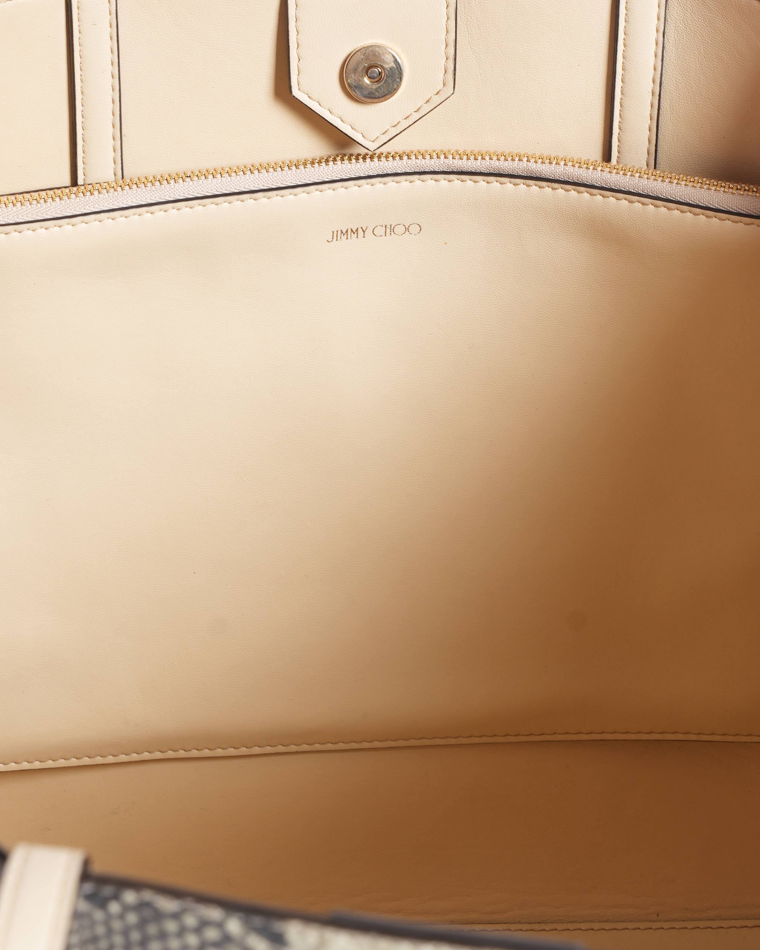 Jimmy choo reptilian large tote bag