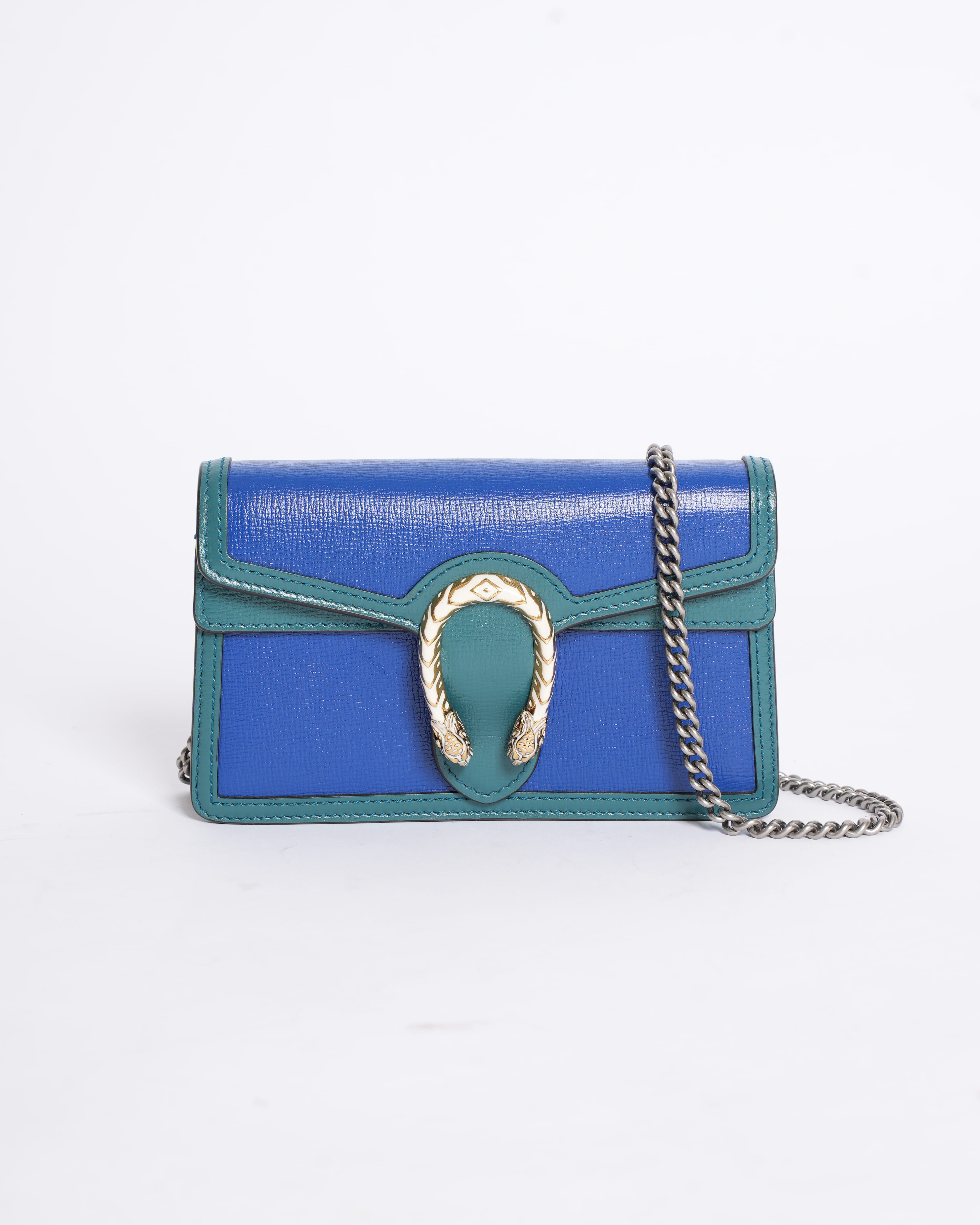 Gucci Limited Edition Dionysus Crossbody Bag in Blue & Green