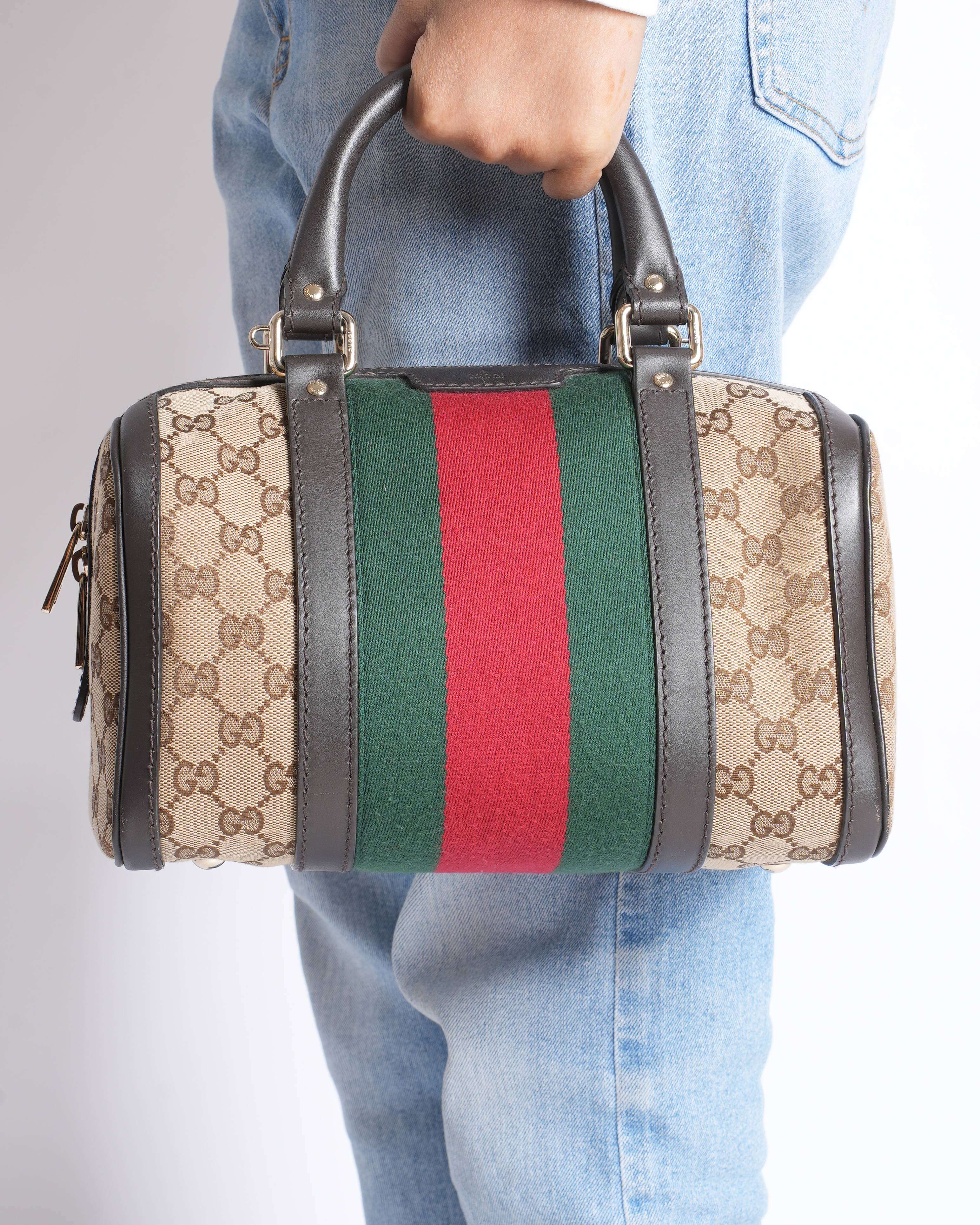 Gucci GG canvas Vintage Web Small Boston bag