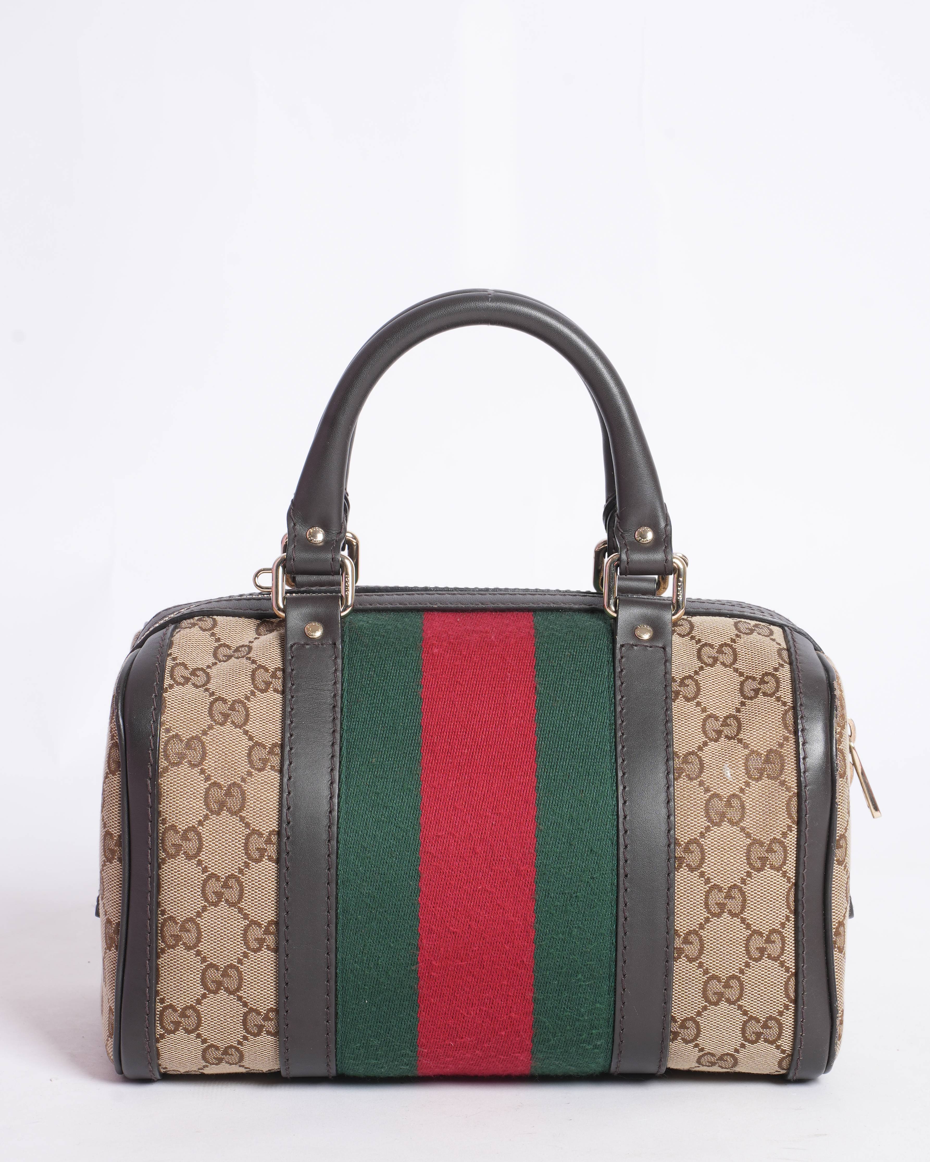 Gucci GG canvas Vintage Web Small Boston bag