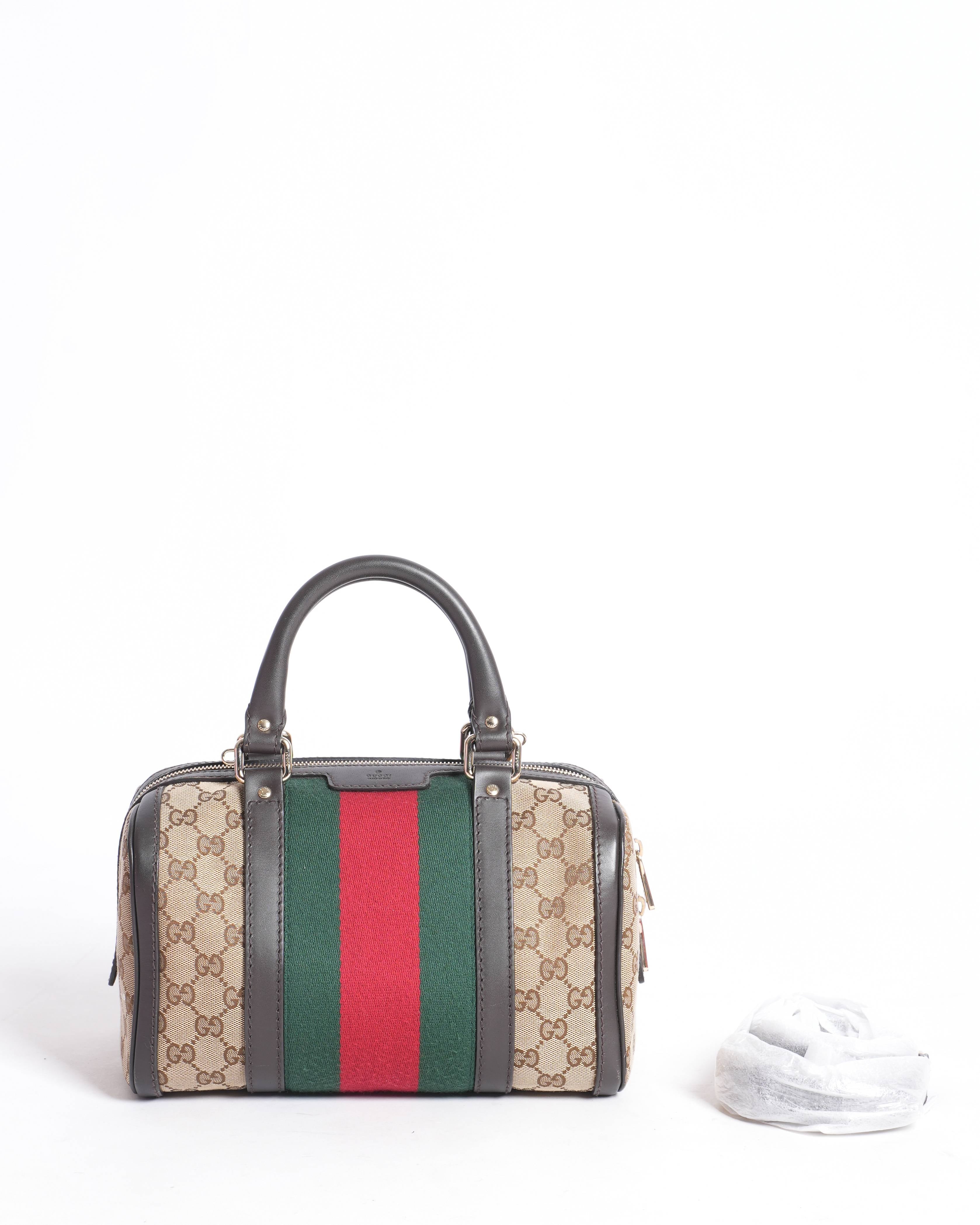 Gucci GG canvas Vintage Web Small Boston bag