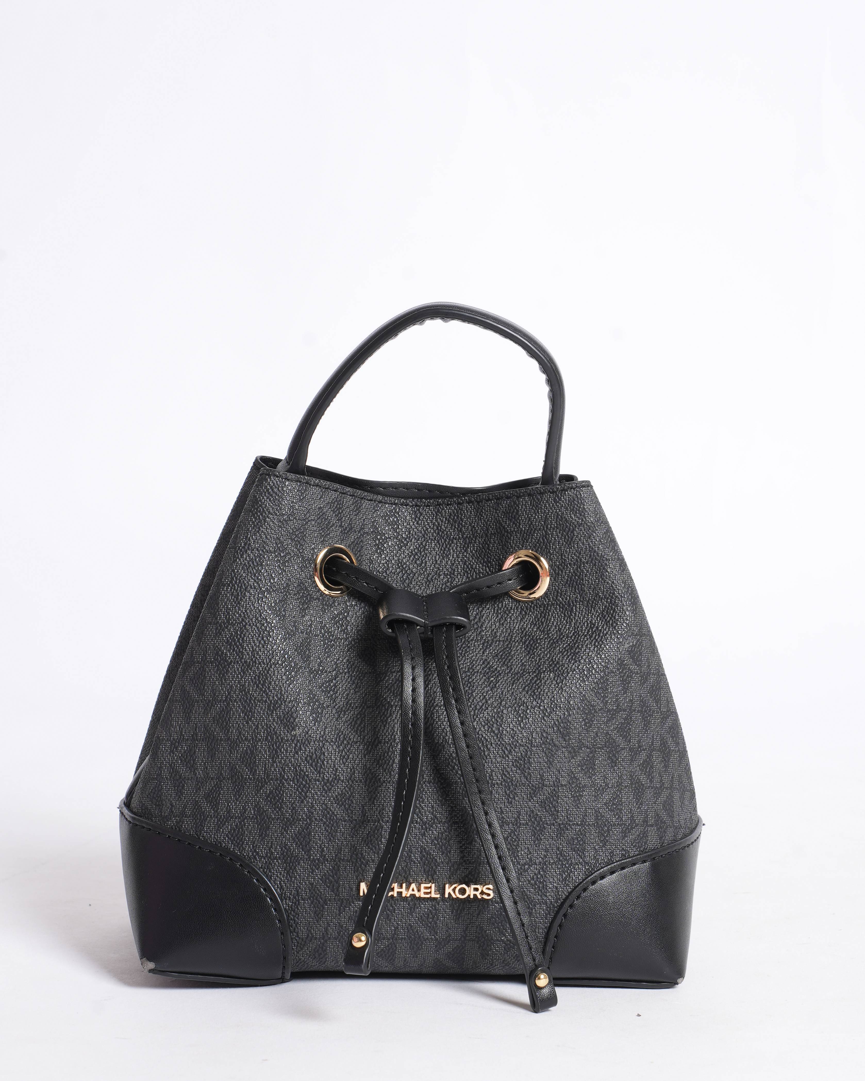 Michael Kors 
Black Mercer Logo Small Bucket Bag