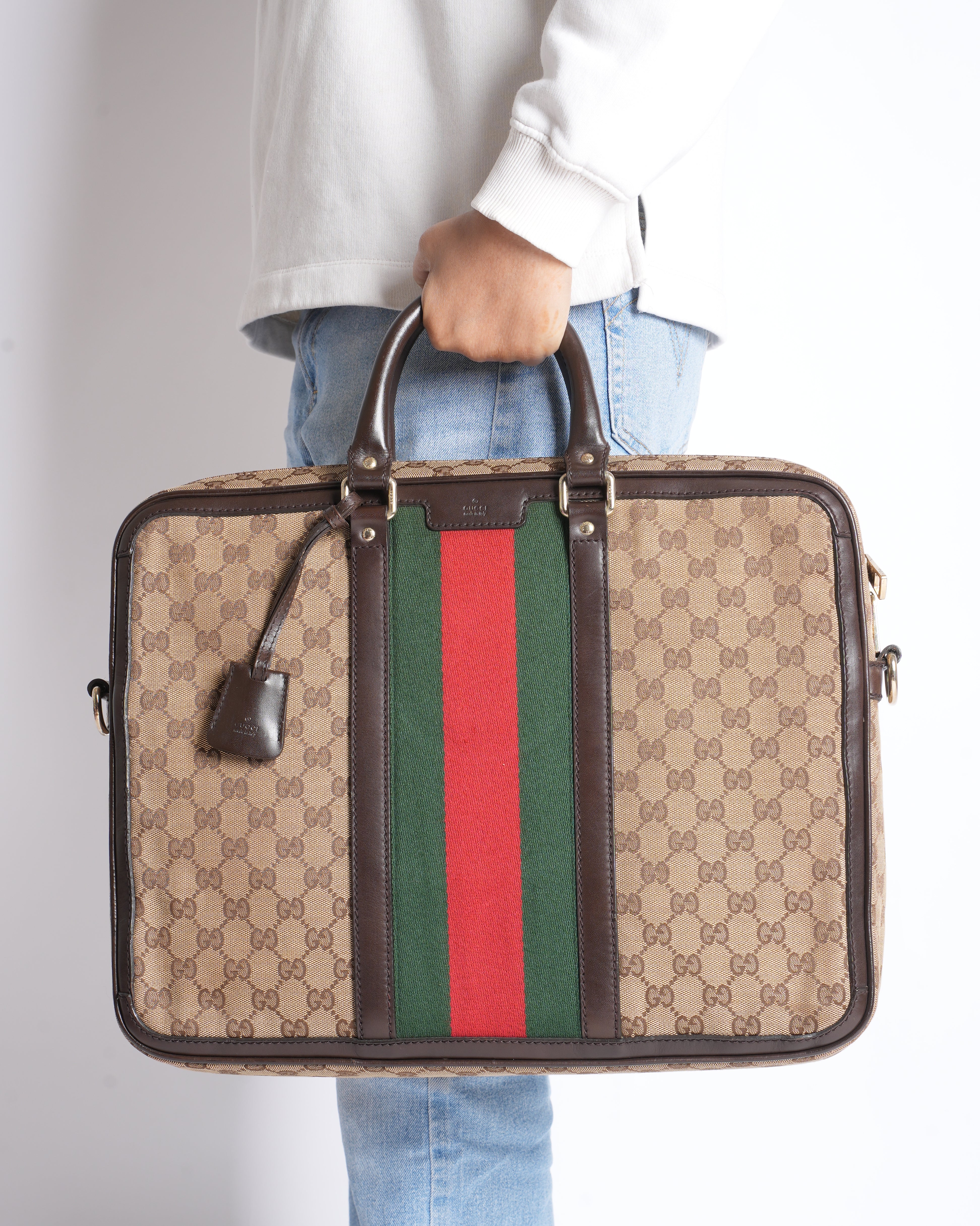 Gucci 
Ophidia Top Handle leather handbag