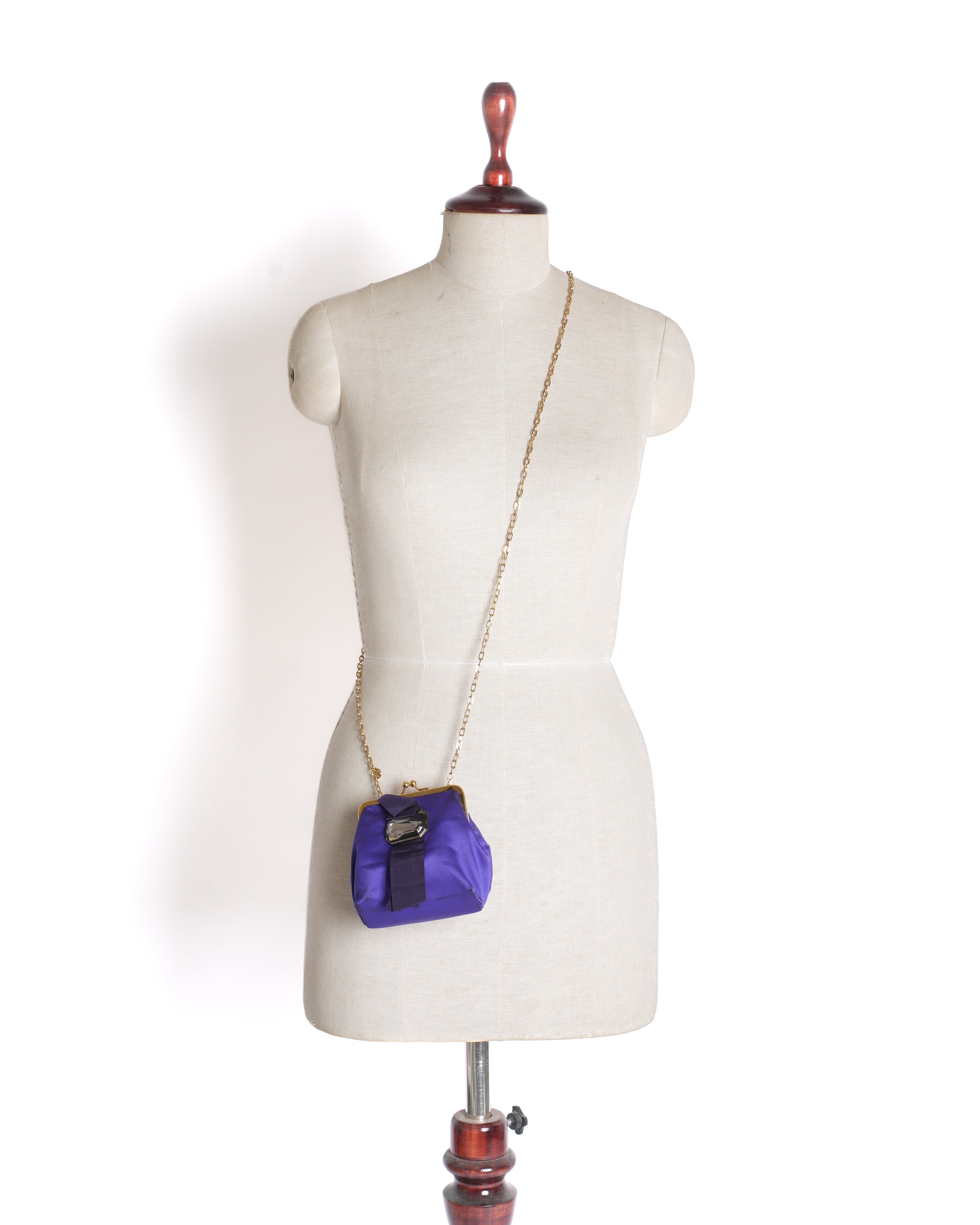 Vintage Furla Mini Clutch With Crossbody Chain