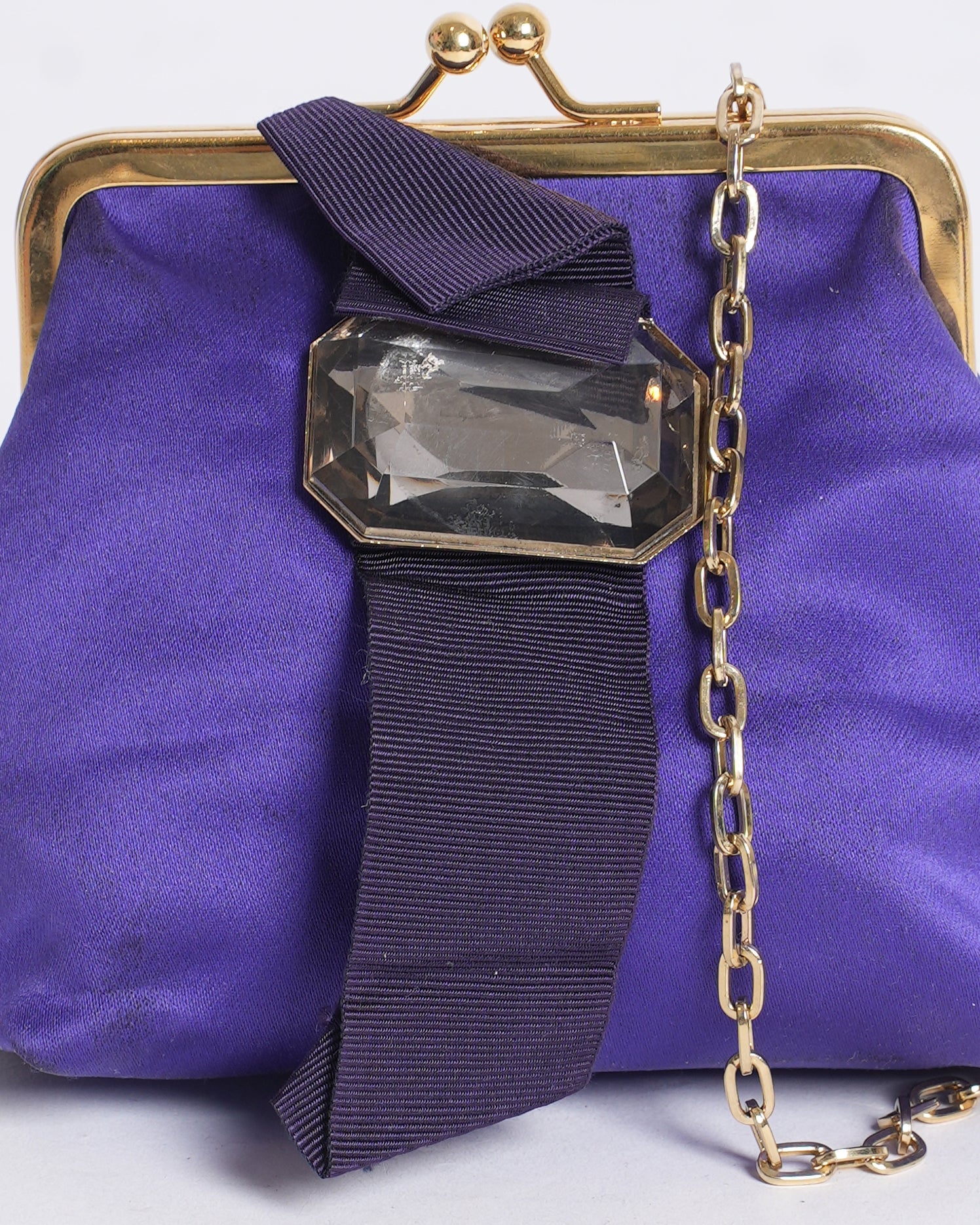 Vintage Furla Mini Clutch With Crossbody Chain