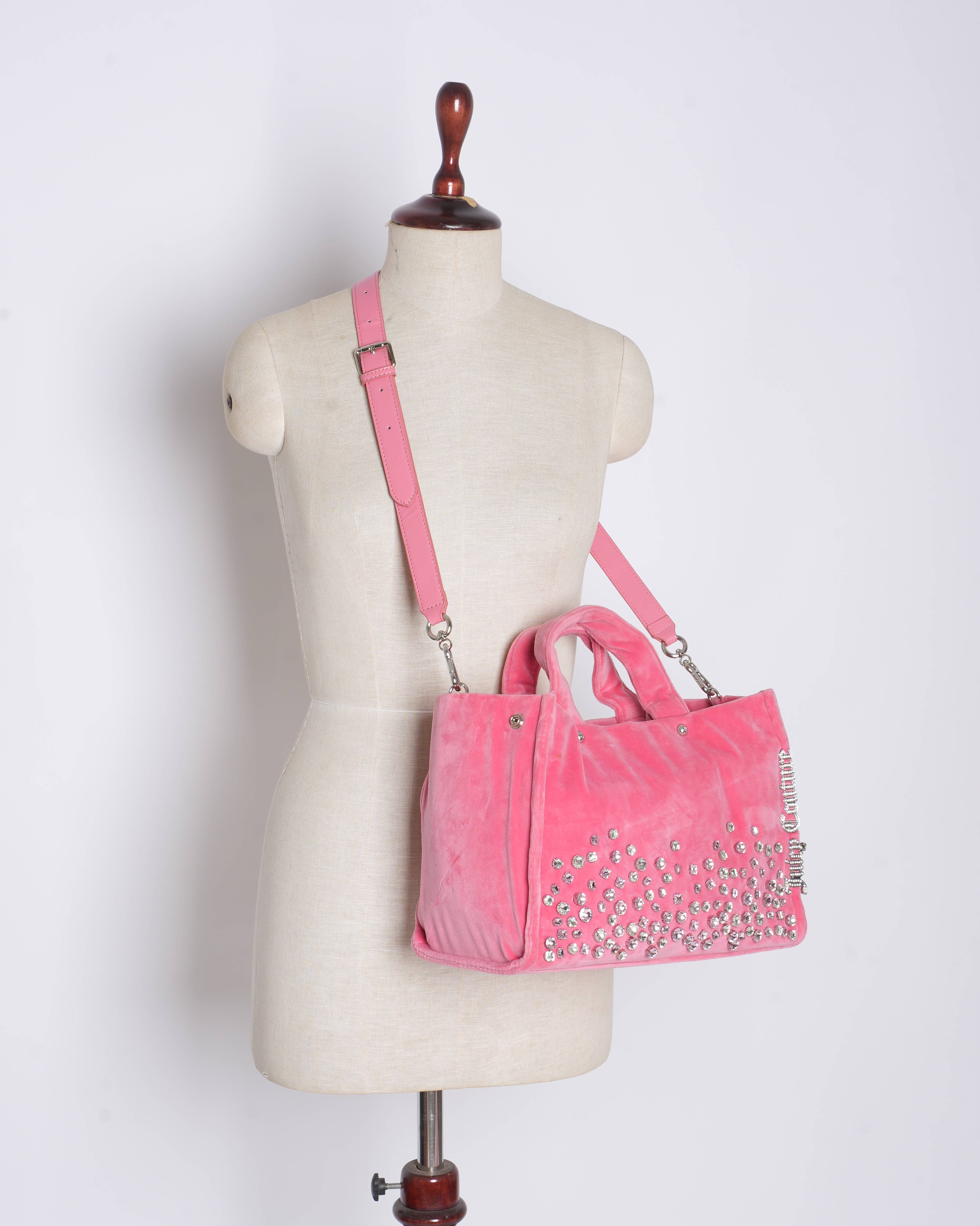 New Juicy Couture Medium Iris Tote In Peach Pink