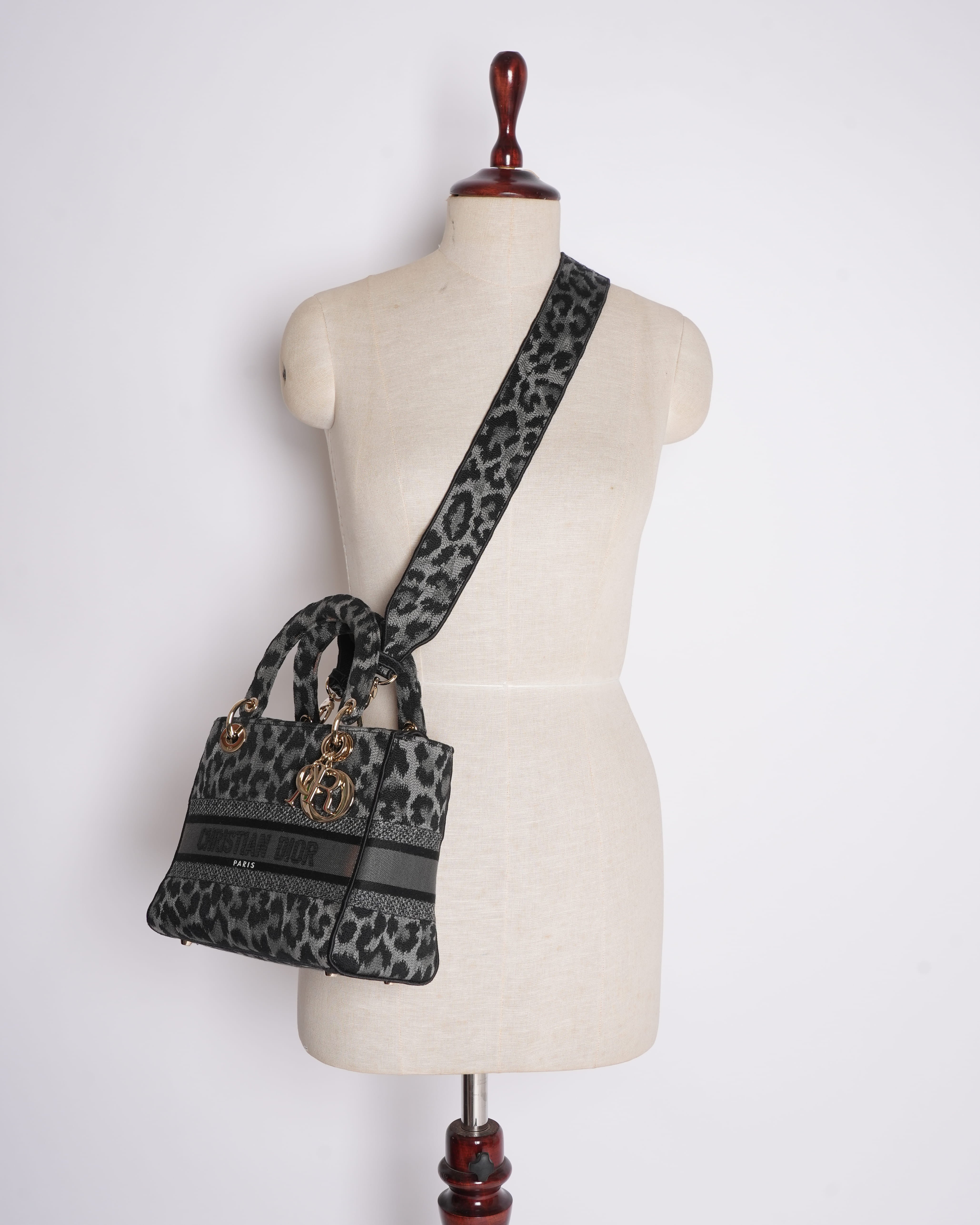 New Christian Dior 2021 Medium Mizza Lady Dior Bag
