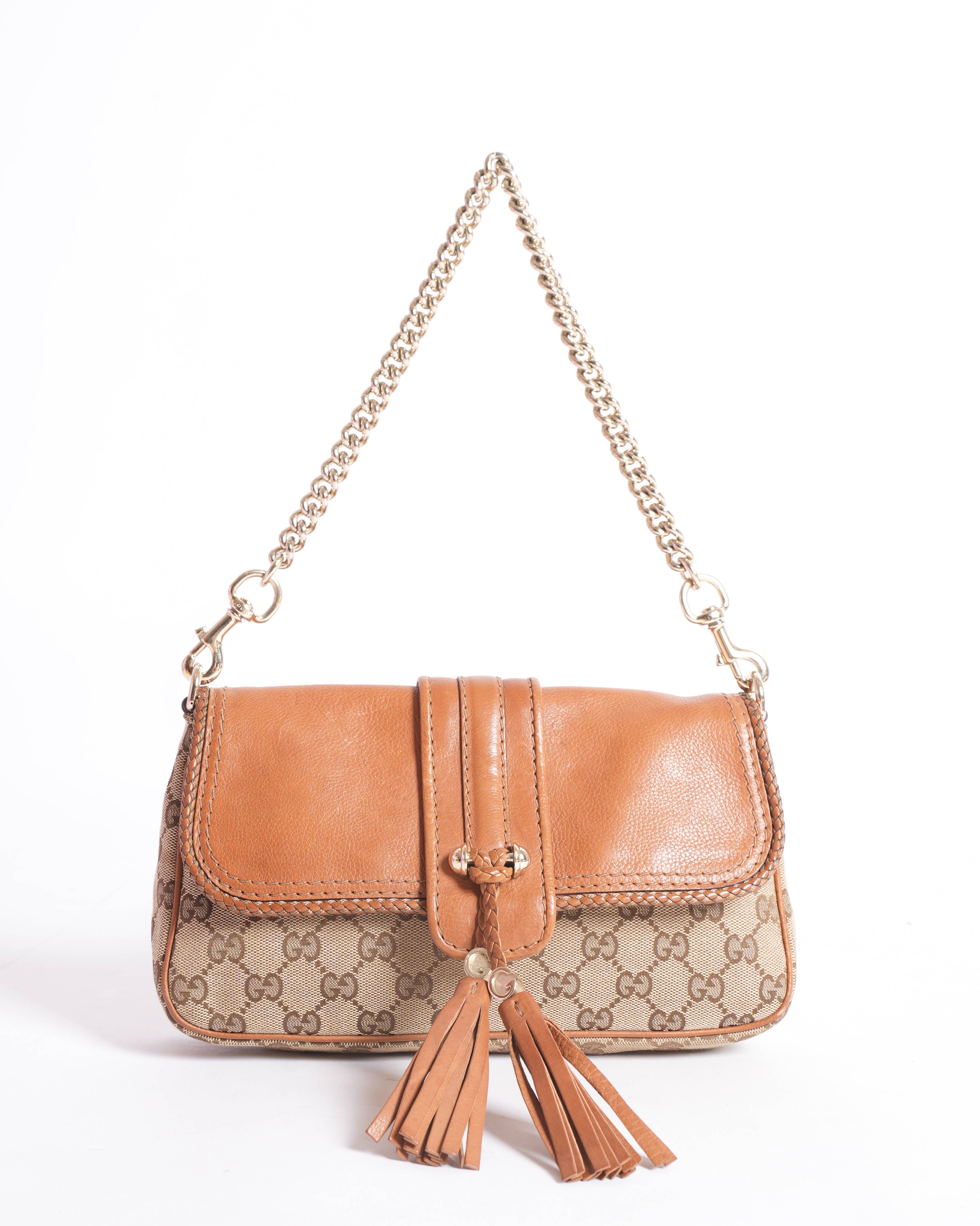 Gucci Beige/Brown GG Canvas Marrakech Evening Shoulder Bag