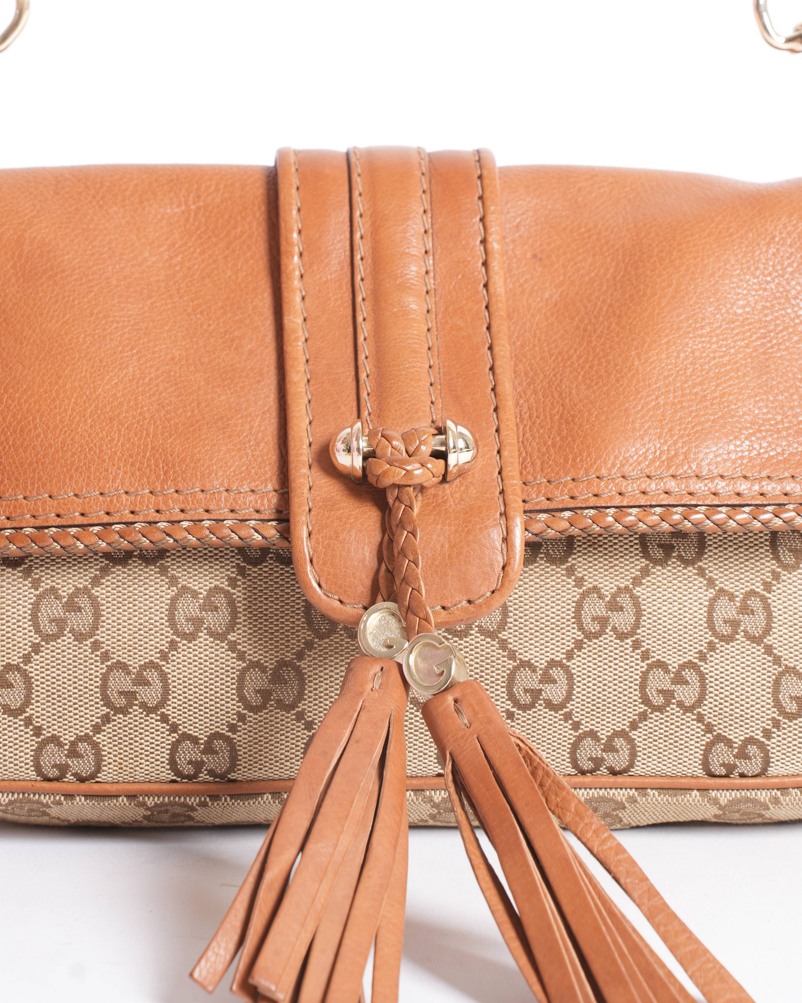 Gucci Beige/Brown GG Canvas Marrakech Evening Shoulder Bag