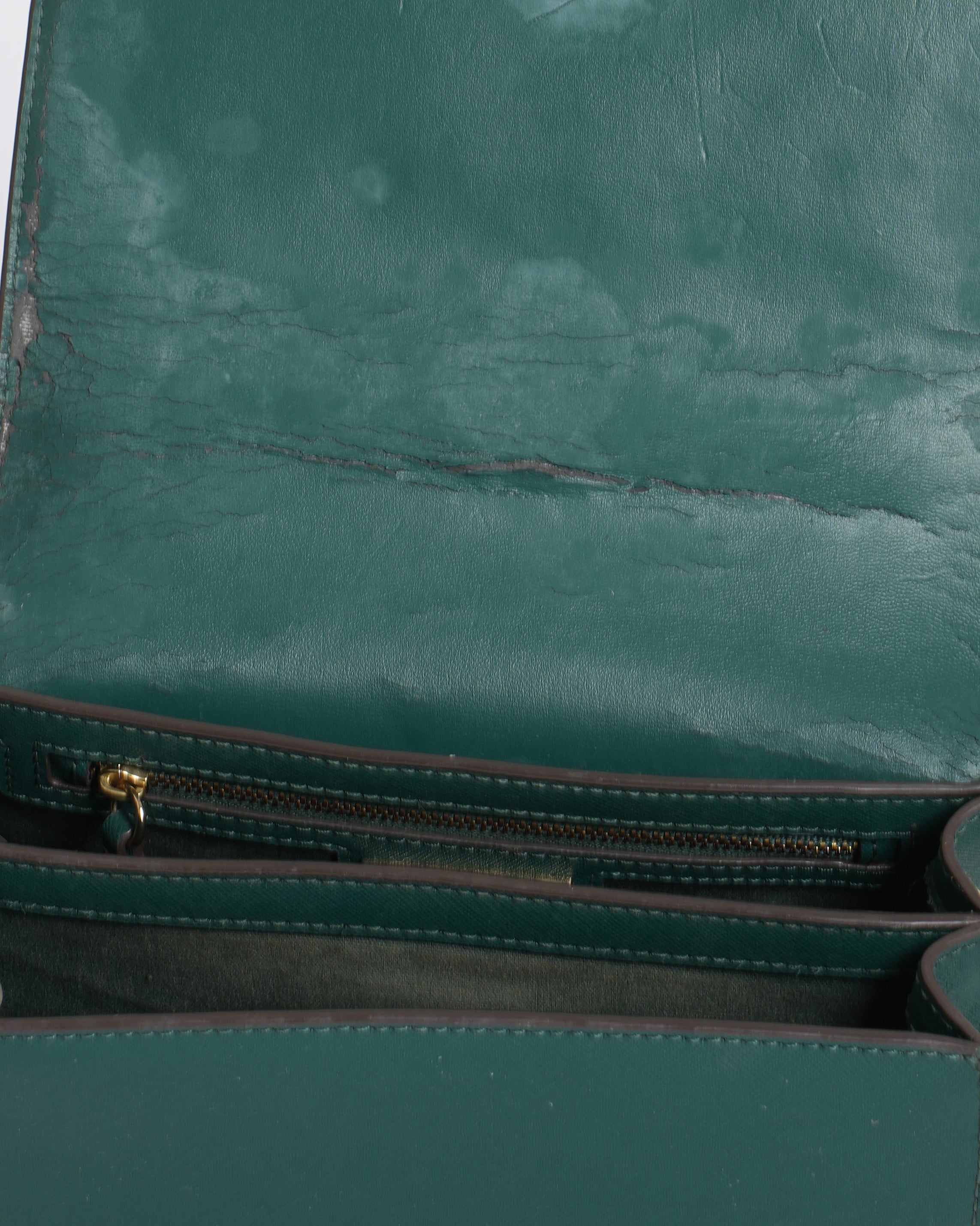 Tory Burch Green Leather Robinson Convertible Shoulder Bag