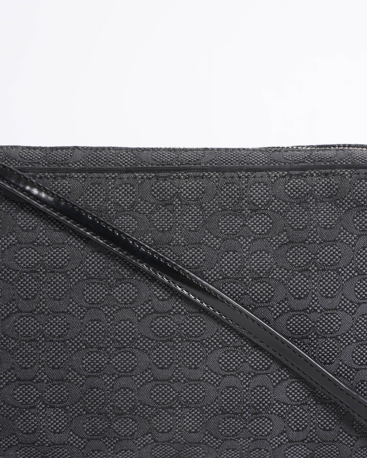 Coach Monogram Canvas & Leather Crossbody Bag In Black