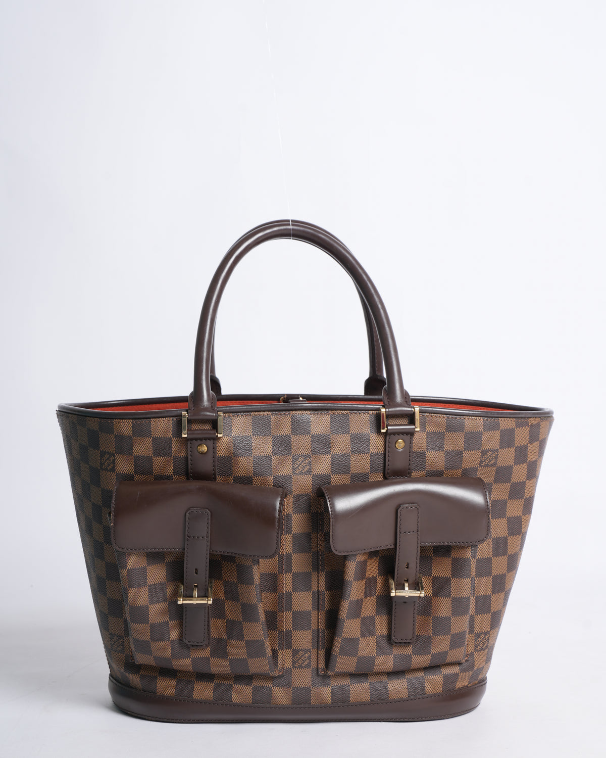 Louis vuitton manosque gm tote bag in damier ebene canvas