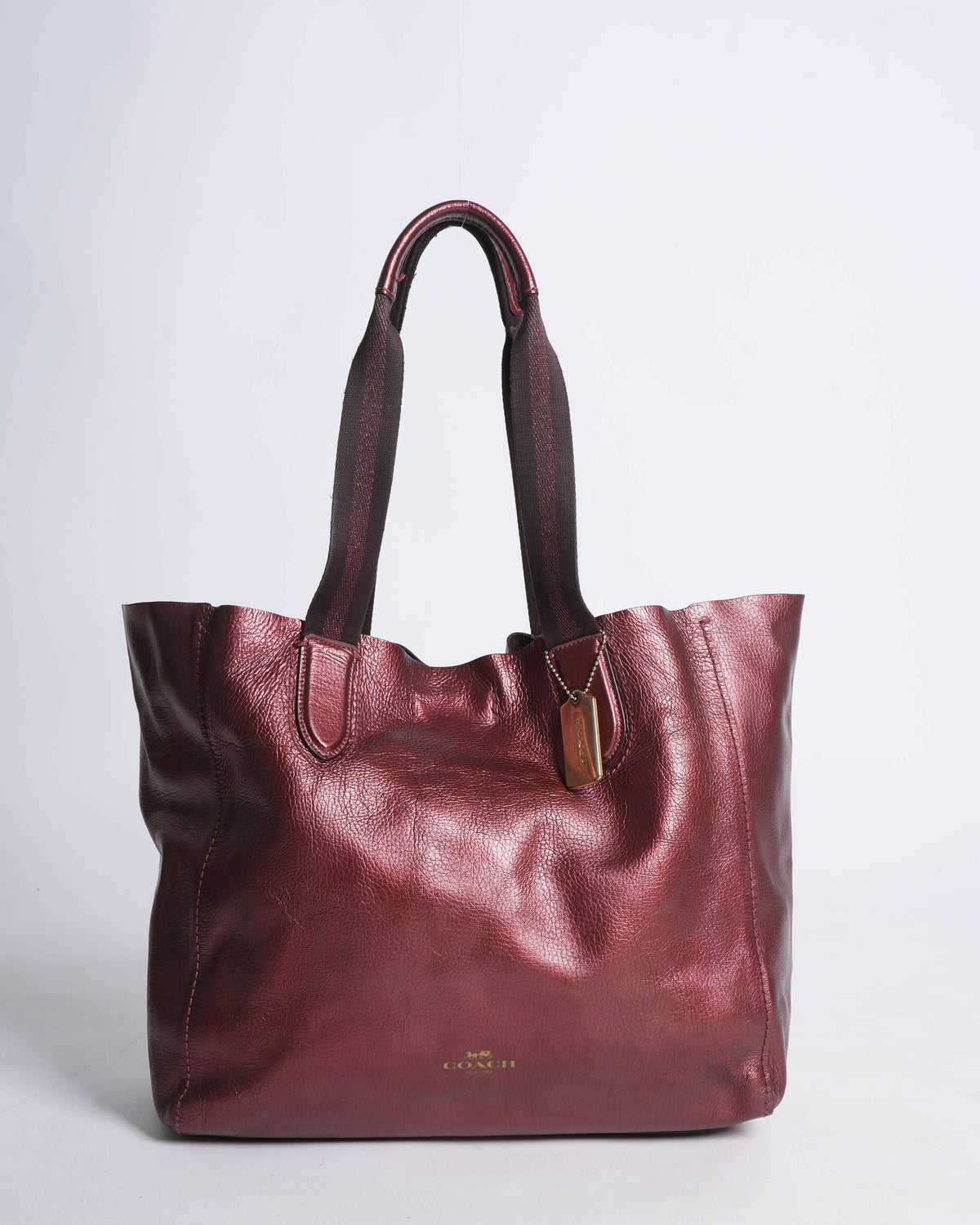 Coach Metallic Wine Derby tote bag