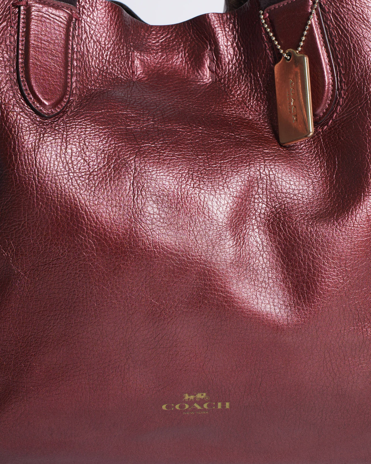 Coach Metallic Wine Derby tote bag
