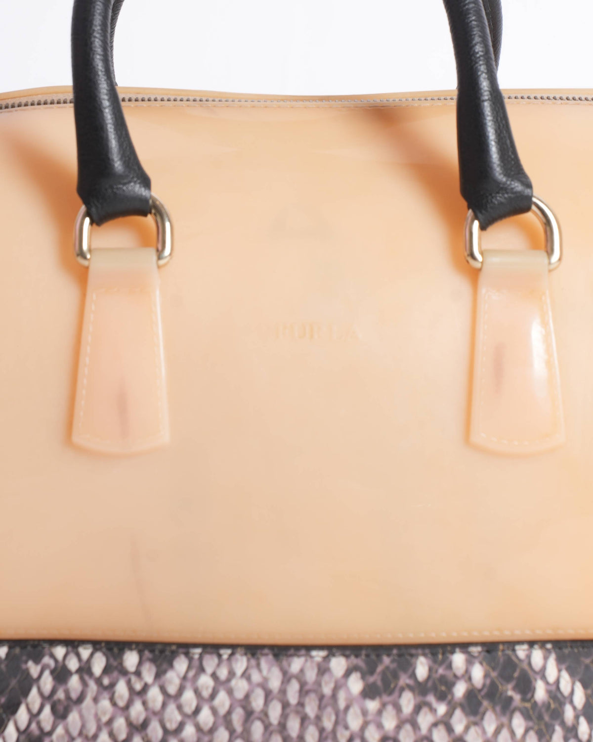 Furla Candy Bag with Leather & Python contrast