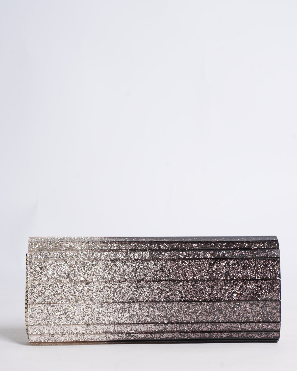 Jimmy Choo Acrylic Rectangular Glitter Clutch