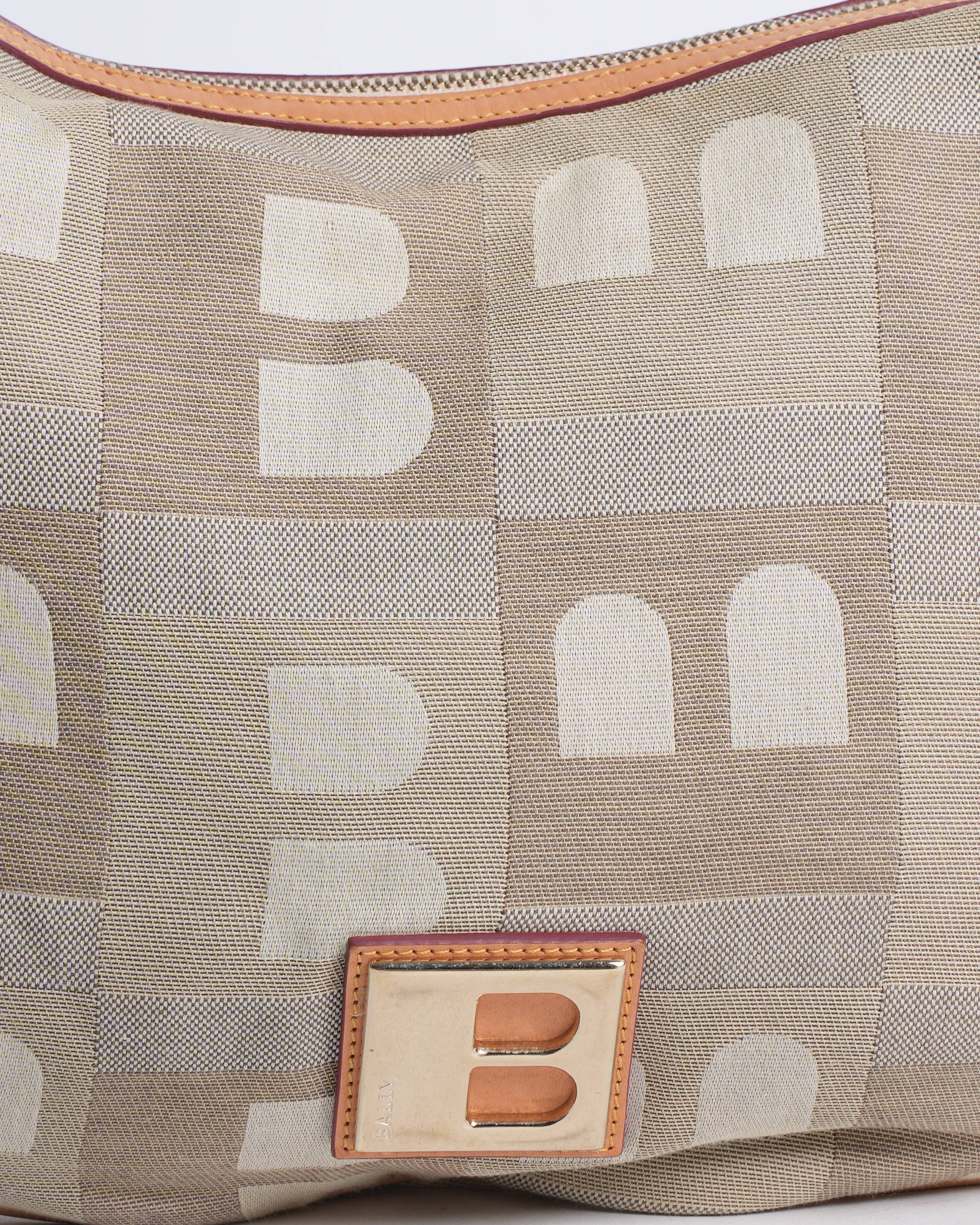 Bally vintage canvas shoulder bag