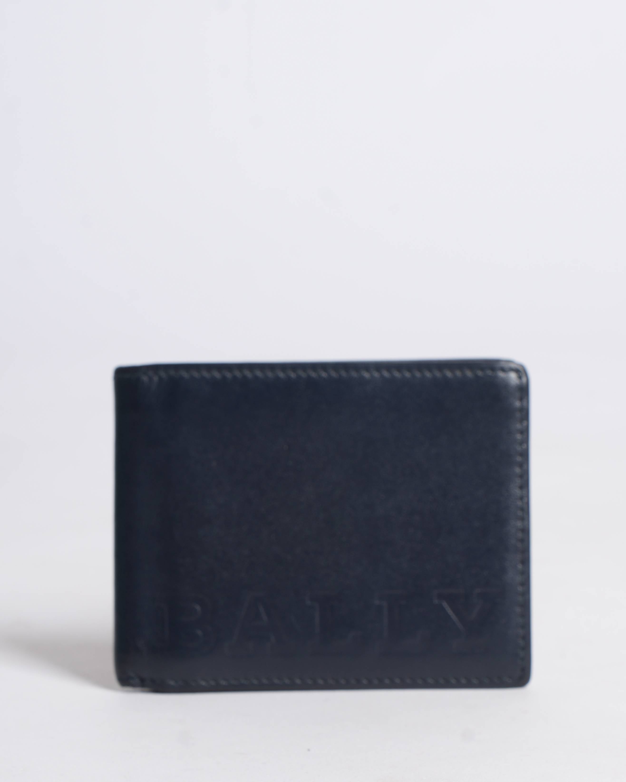 Bally Men's Wallet In Ink Blue