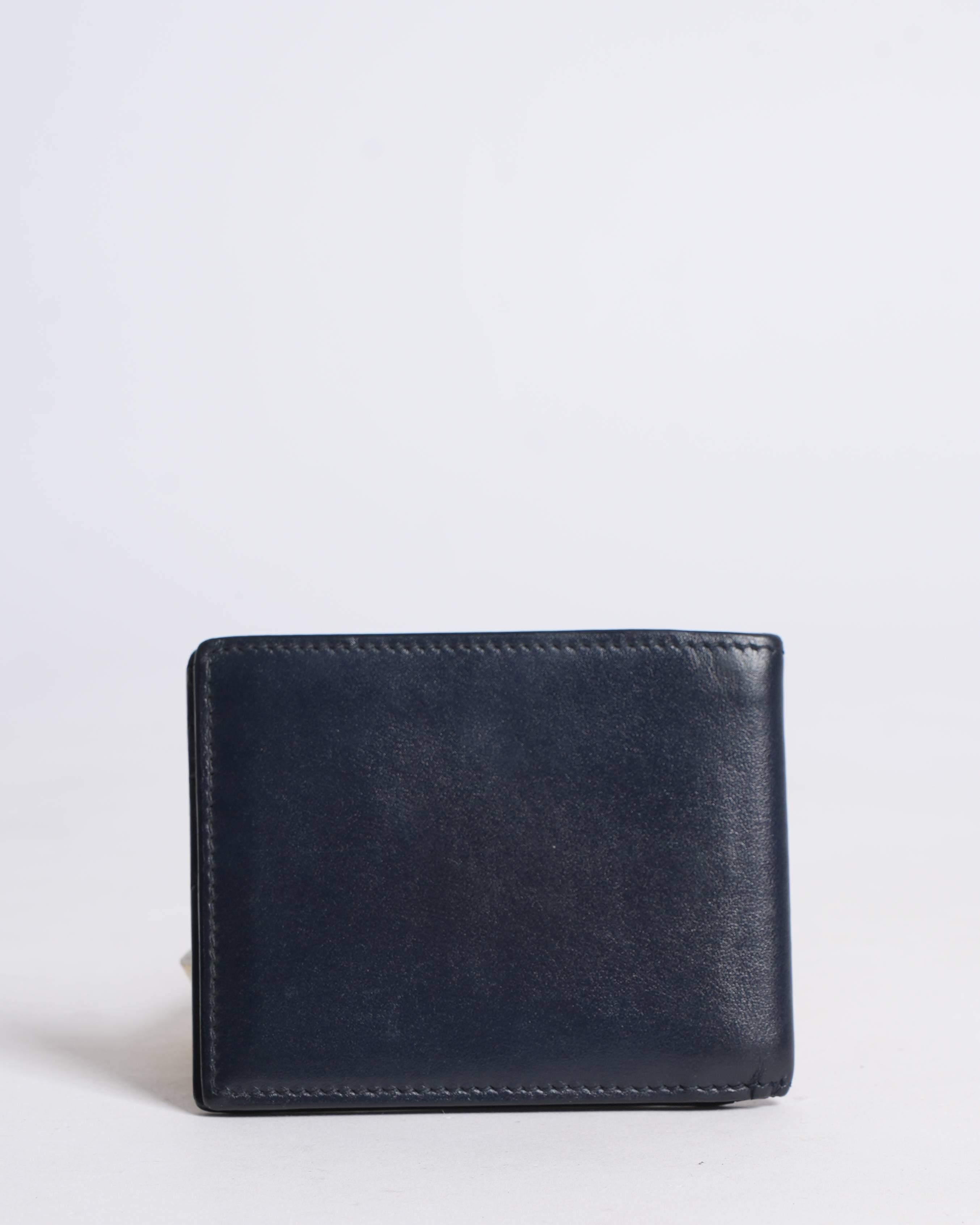 Bally Men's Wallet In Ink Blue