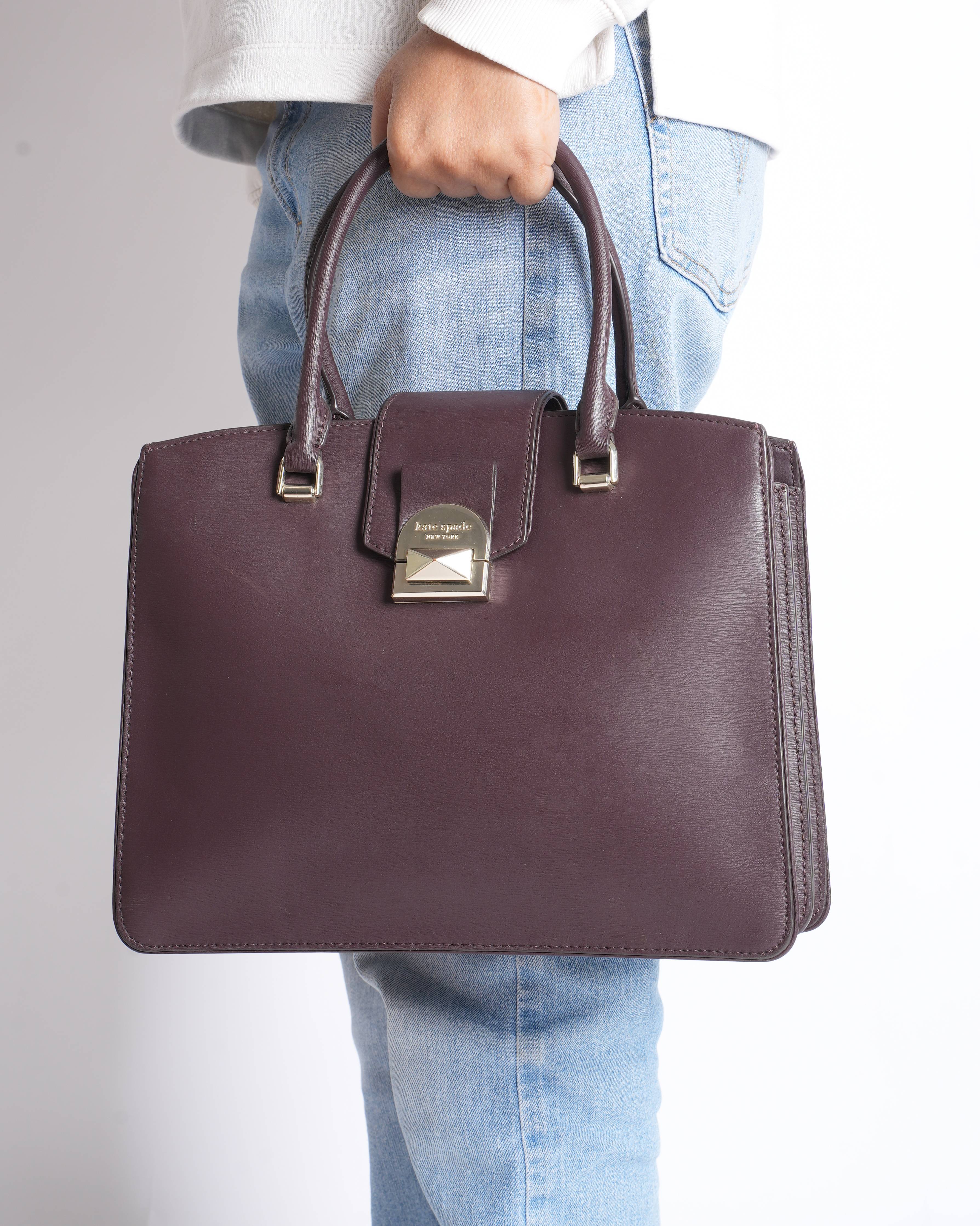 Kate Spade Neve Medium Triple Compartment Satchel 
in brown