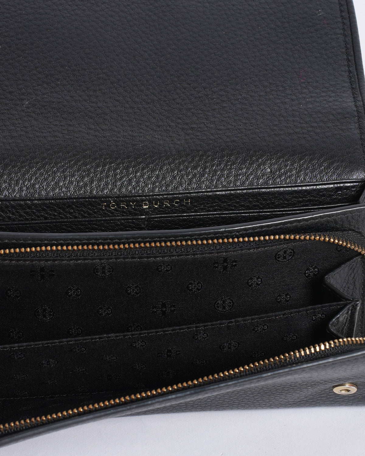 Tory Burch Flap Wallet In Black