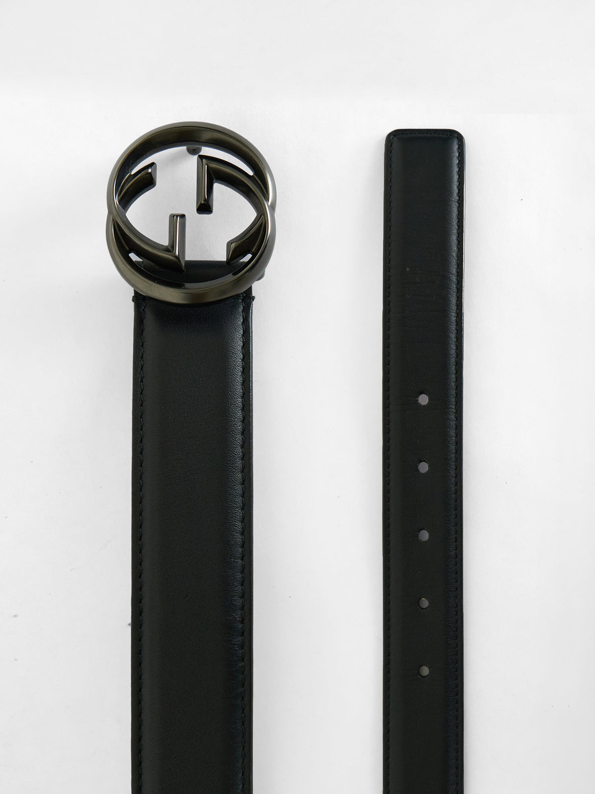 Gucci Interlocking GG Leather Belt