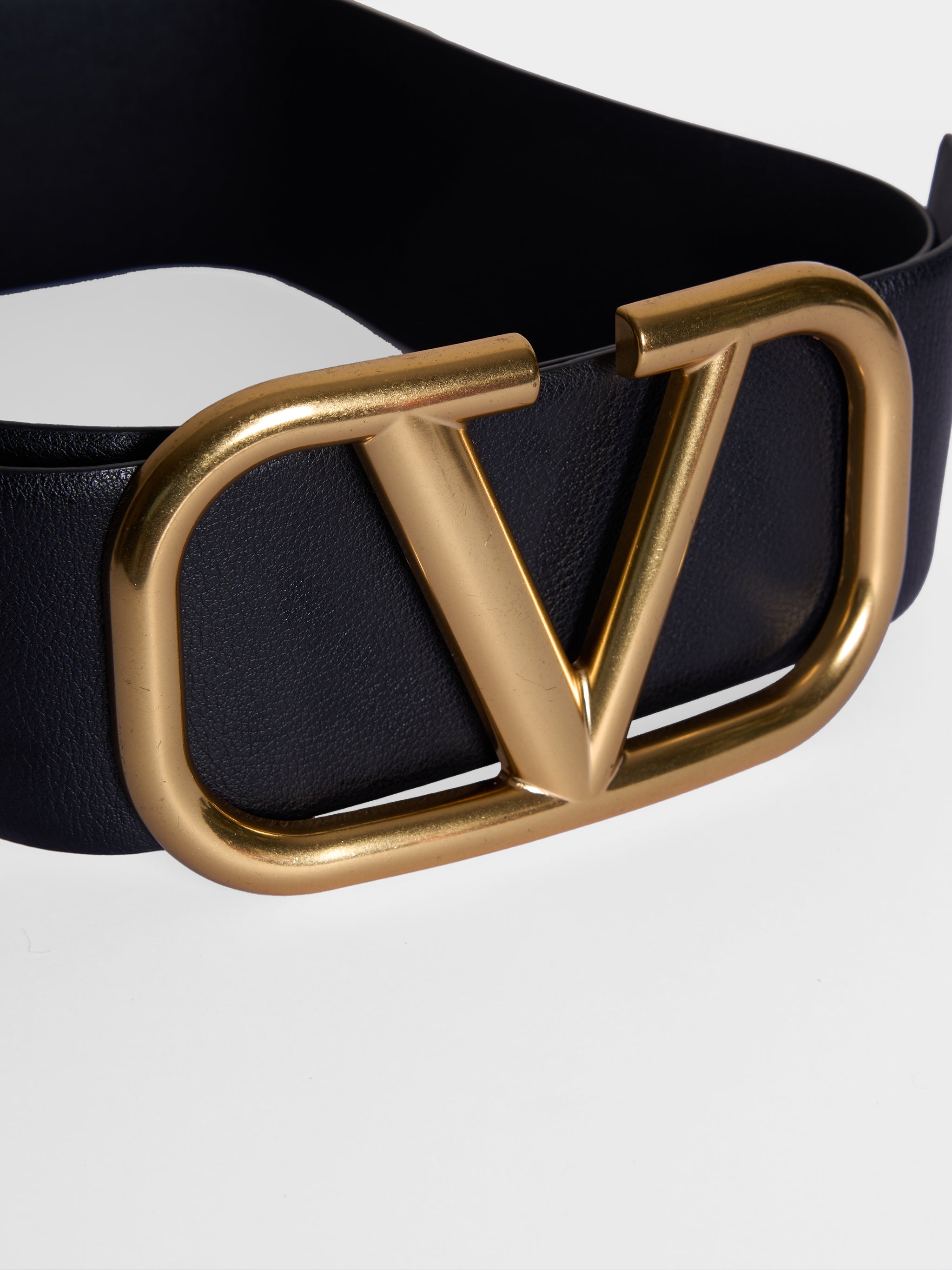Valentino Leather 'V' Belt
